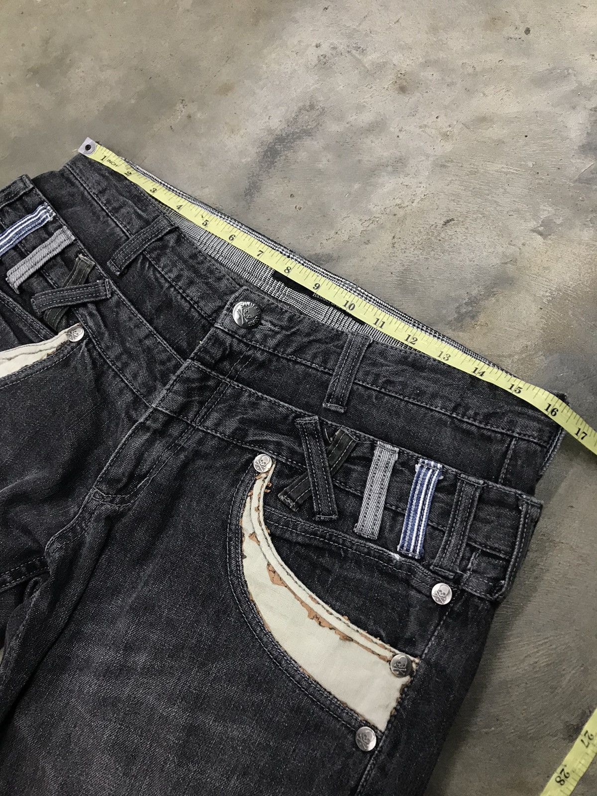 Japanese Brand undefined japanese double waist pant dominate ifsx lgb Size US 31 - 11 Thumbnail