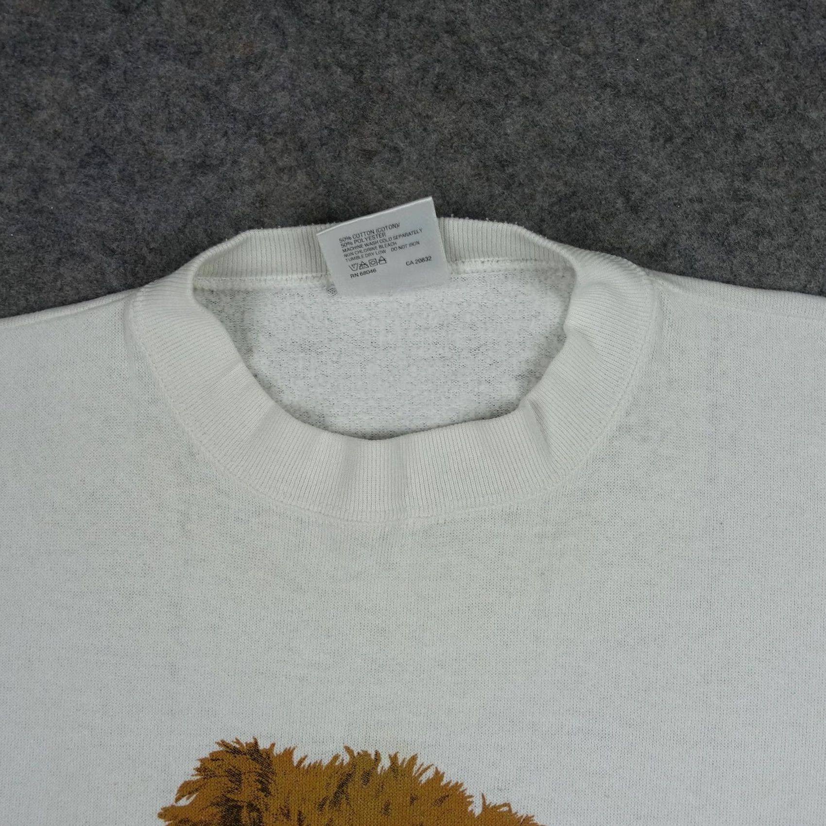 Tultex VINTAGE Tultex Sweatshirt Mens XL White Teddy Bear Sunflower Crewneck 90s VTG Size US XL / EU 56 / 4 - 3 Thumbnail