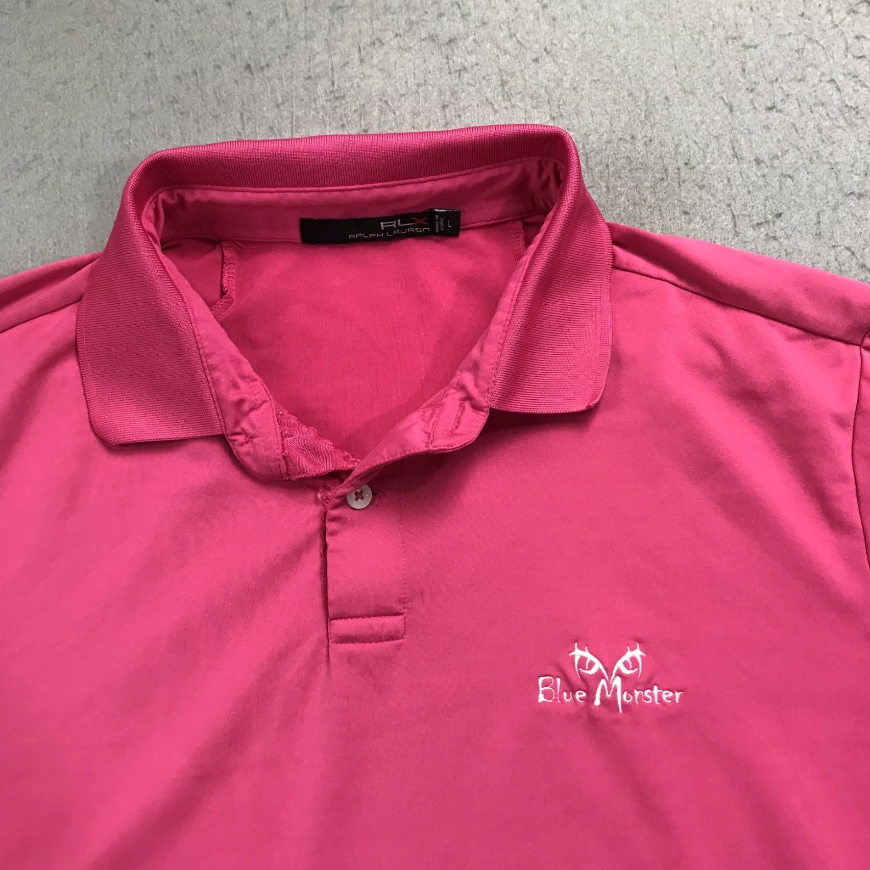 RLX Ralph Lauren RLX Ralph Lauren Polo Shirt Mens Large Pink Blue Monster Doral Trump Golf Logo Polo Shirt RLX Golf Logo Mens L Pink Blue Monster Doral Trump Golf Logo Size US L / EU 52-54 / 3 - 2 Thumbnail