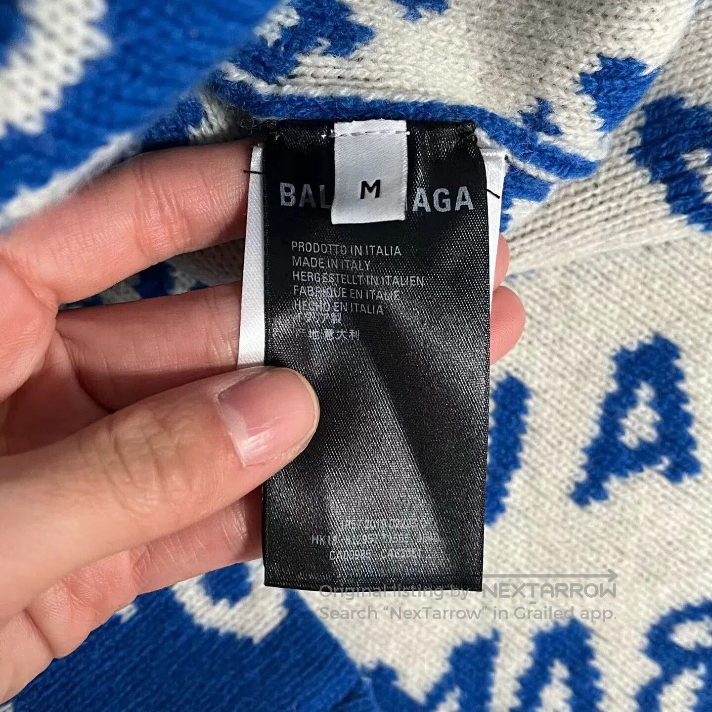 Balenciaga balenciaga blue knitted sweater with tags. Size US M / EU 48-50 / 2 - 4 Thumbnail