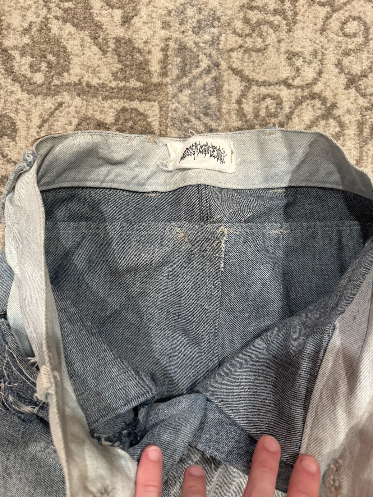 Rick Owens Swampgod 1/1 Repurposed Rick Owens Denim Sample Size US 31 - 8 Thumbnail