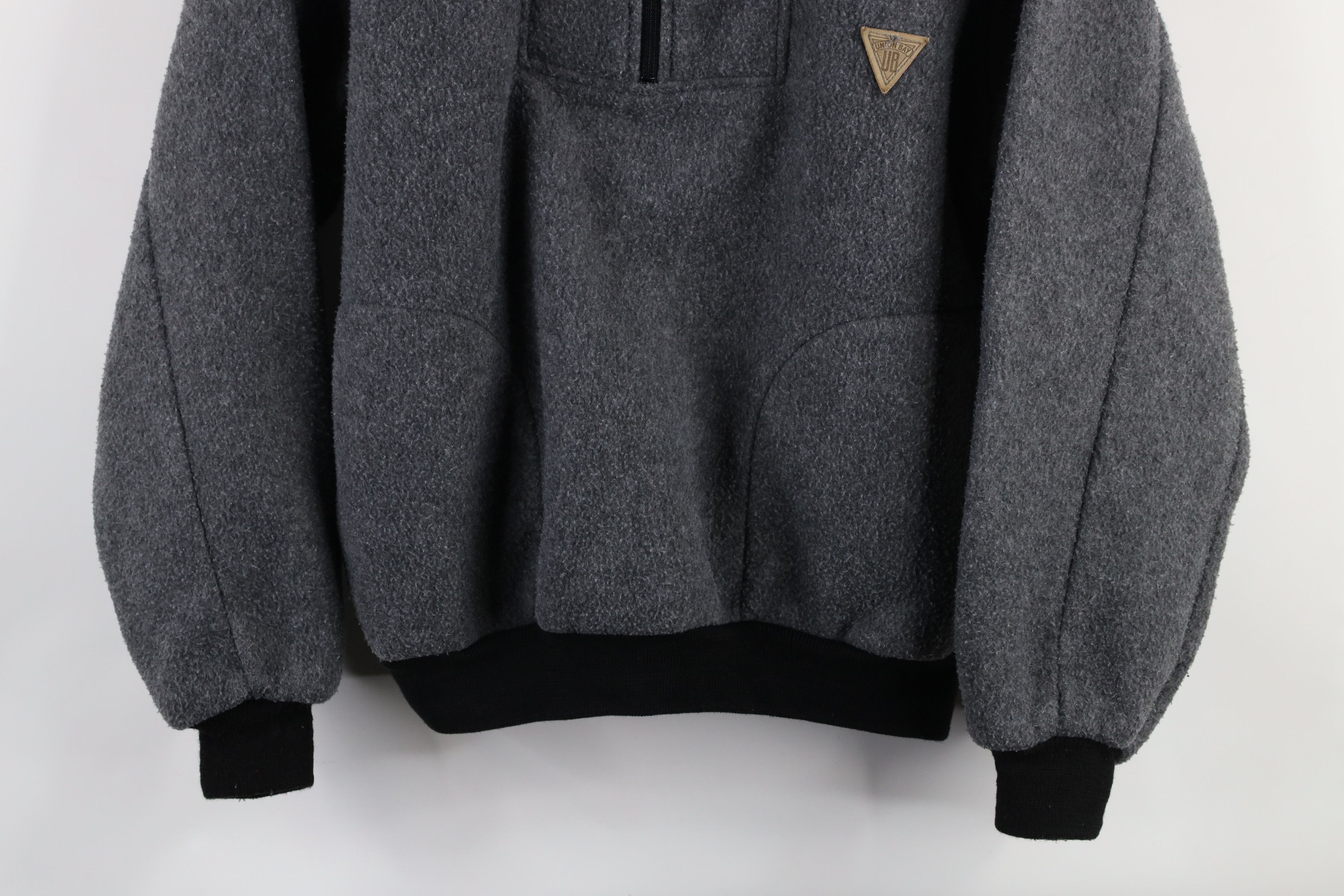 UNIONBAY × Vintage Vintage 90s Union Bay Half Zip Fleece Pullover Sweater Gray Size US M / EU 48-50 / 2 - 3 Thumbnail