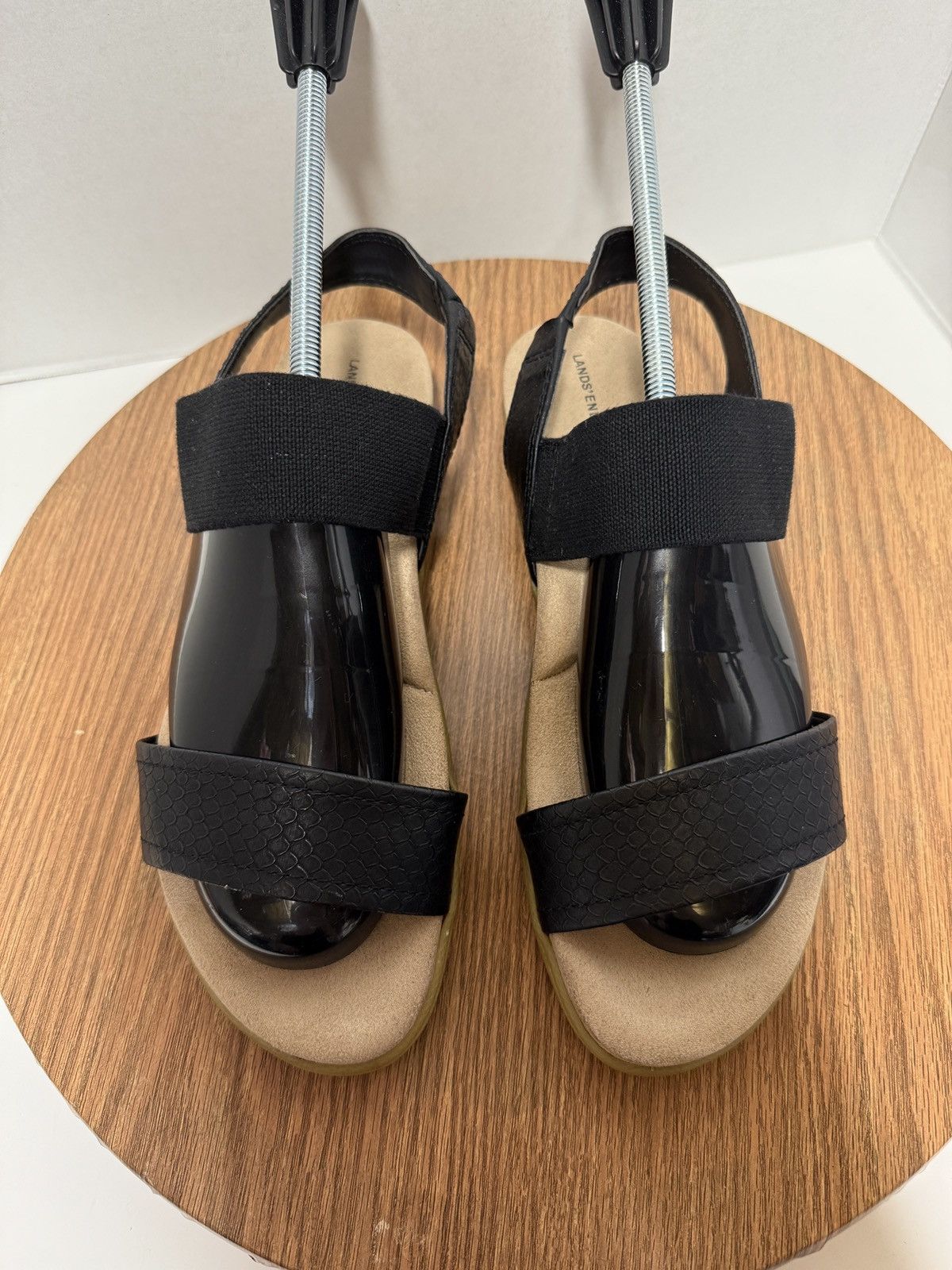 Lands' End Lands’ End Black Soft Bed MaryJane Slingback Flat Sanda Size US 9.5 / IT 39.5 - 1 Thumbnail