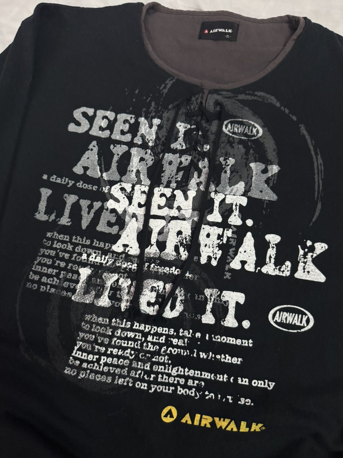 14th Addiction Vintage Airwalk Wild Poems Punk Gothic Grunge Double Layer Size US L / EU 52-54 / 3 - 3 Thumbnail