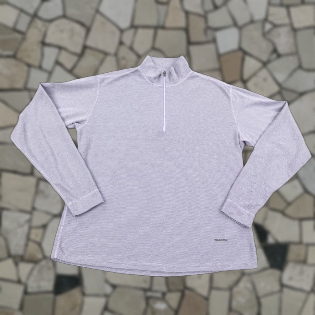 Patagonia Patagonia Capilene Pullover Sweater Womens Small Purple 1/4 Zip Lightweight Knit Size S / US 4 / IT 40 - 1 Thumbnail