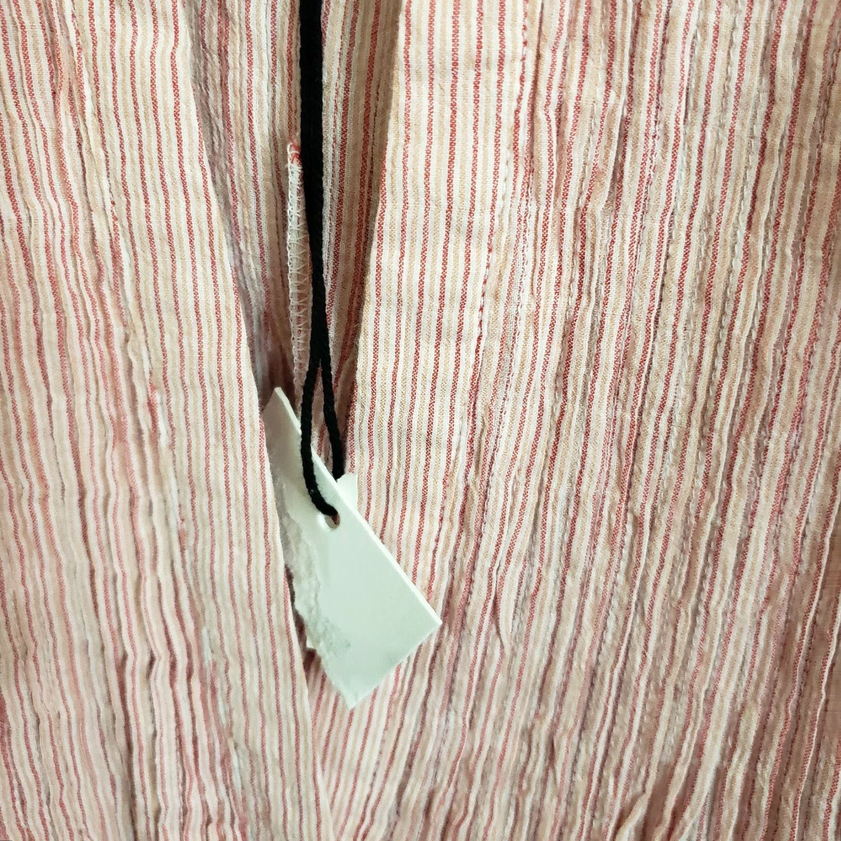 Vintage The Nines by Hatch Womens Button Front Top Sz Small Red White Striped Cotton Size S / US 4 / IT 40 - 6 Thumbnail