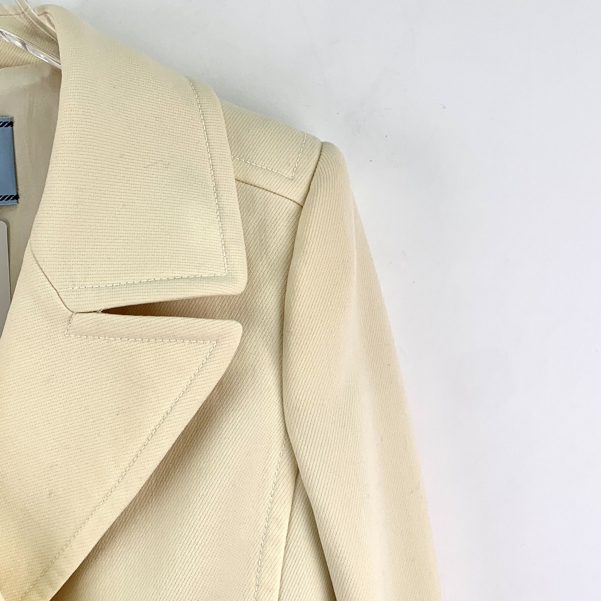 Prada Prada Wool Double-Breasted Coat (40) Size US XXS / EU 40 - 3 Thumbnail