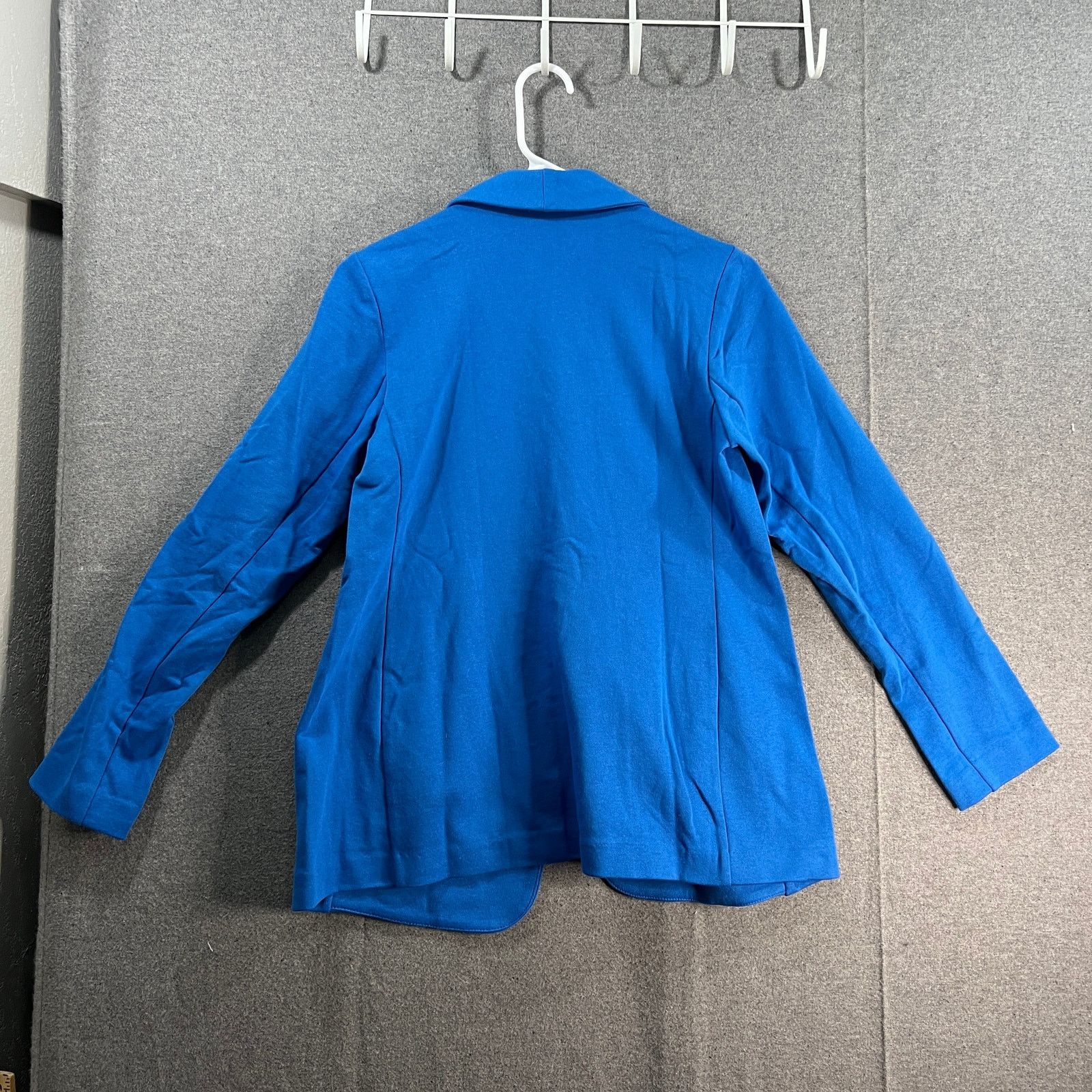 Other Susan Graver Weekend Petite Marina Knit Blazer Blue Size S / US 4 / IT 40 - 2 Thumbnail