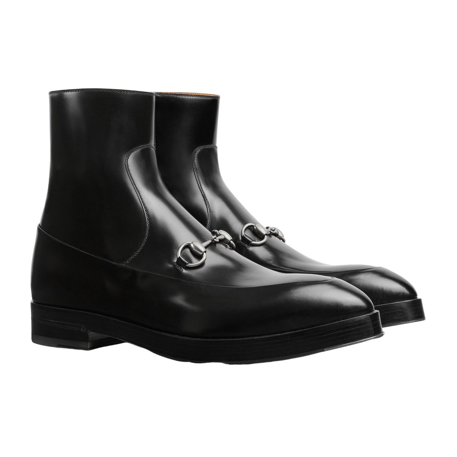 Vintage Gucci Men\'s Black Leather Zip Ankle Boots Vintage Gucci Men main image 3