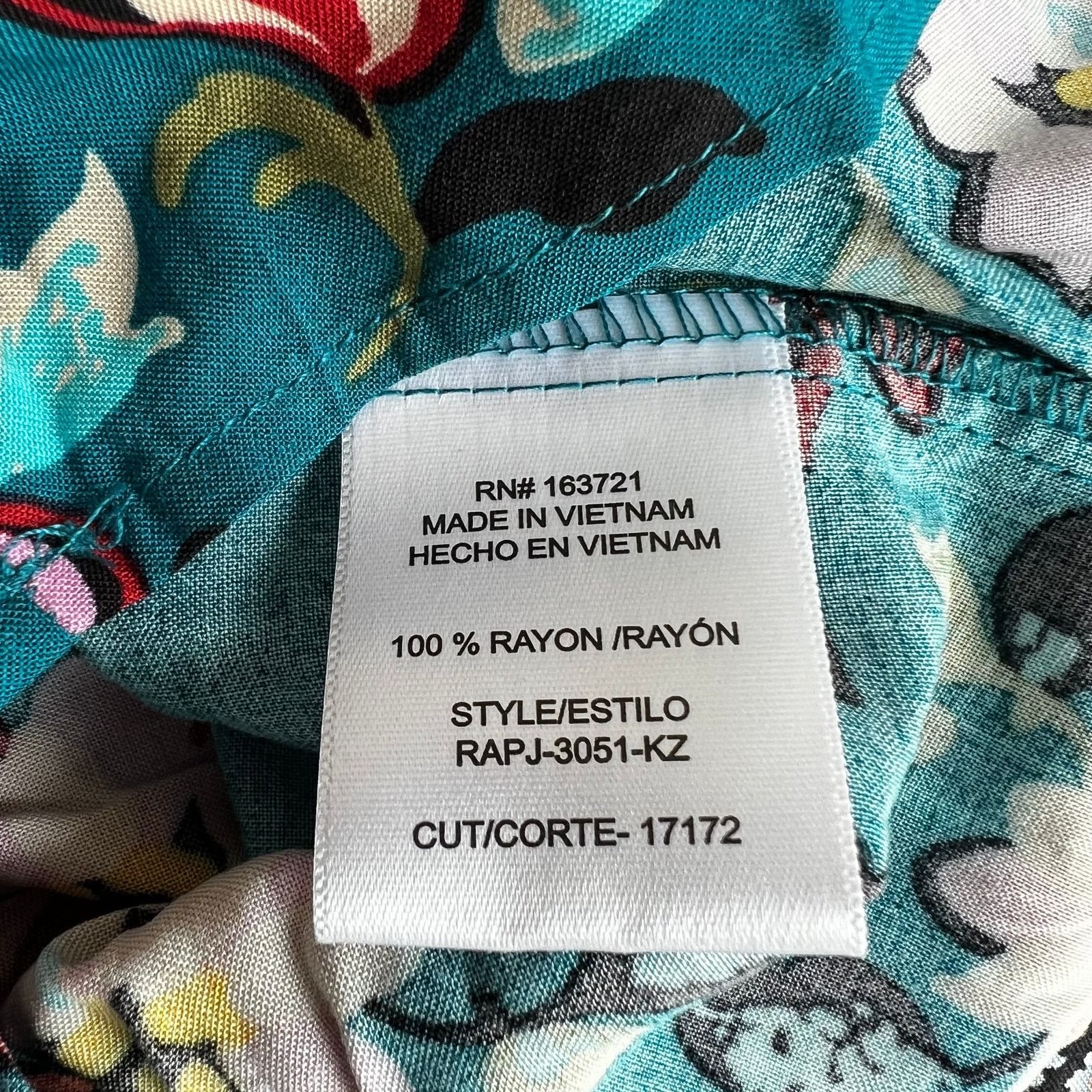 Other KINGSTON GREY Teal Floral Print Wide Leg Jumpsuit, XXS Size 24" / US 00 / IT 34 - 10 Thumbnail