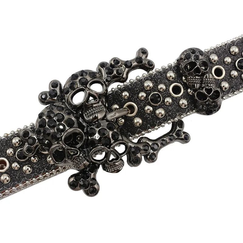 Japanese Brand × Vintage Skull Western Rhinestones Belt Size ONE SIZE - 2 Thumbnail