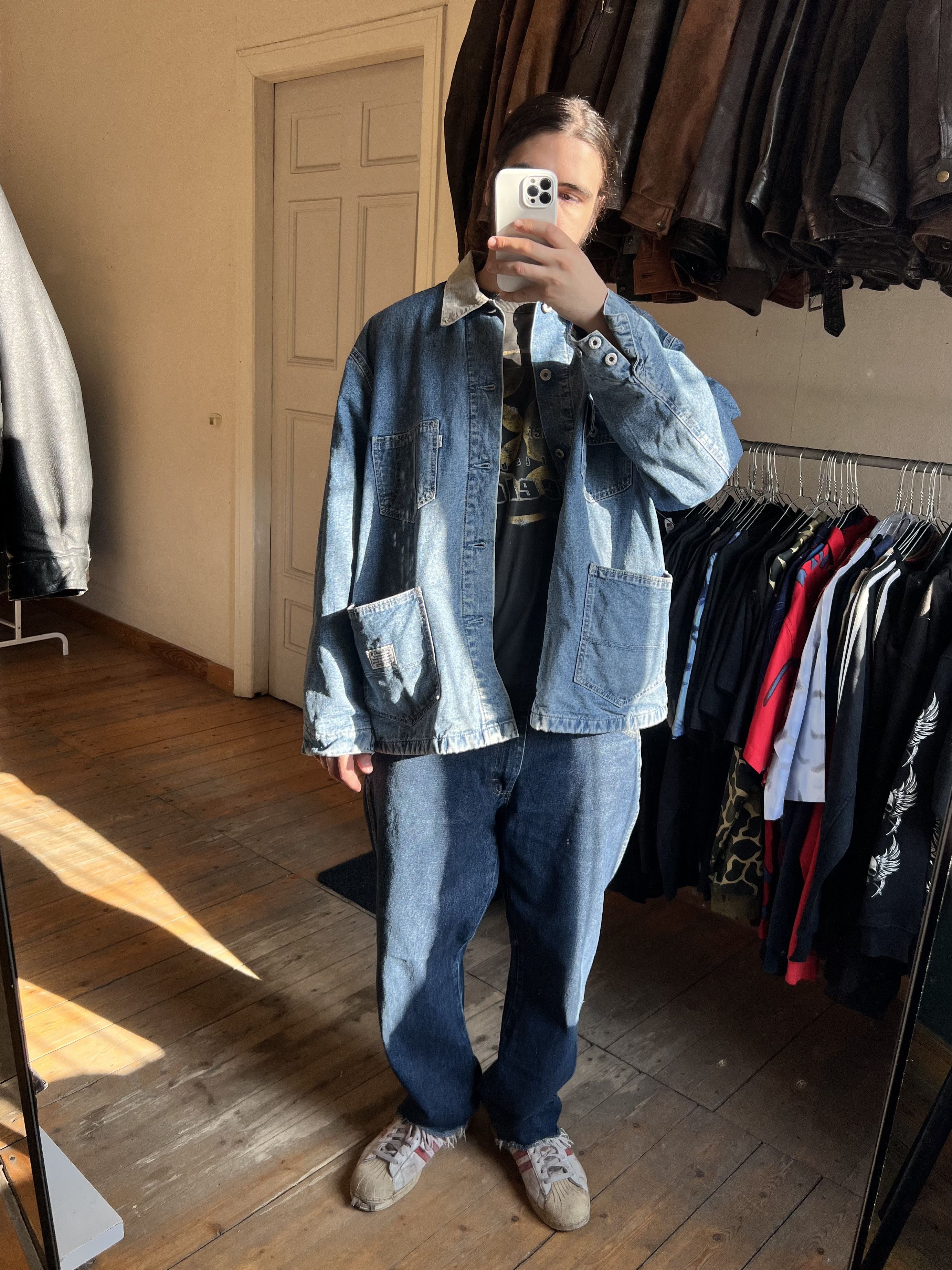 Levi's Vintage Clothing Levis Vintage Trucker Parka Heavy Denim 1960s Jacket Size US XXL / EU 58 / 5 - 3 Thumbnail