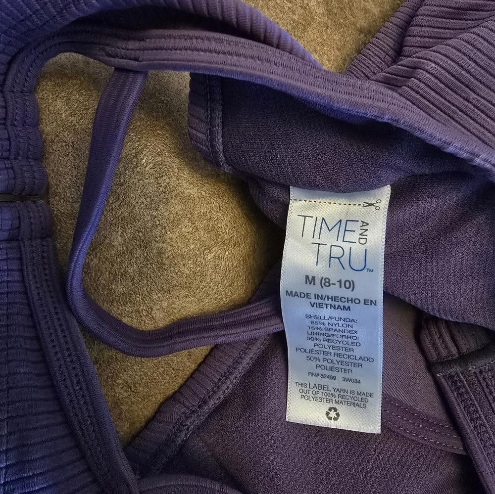 Designer Violet Button Detailed T&T Bikini Top Size ONE SIZE - 3 Thumbnail