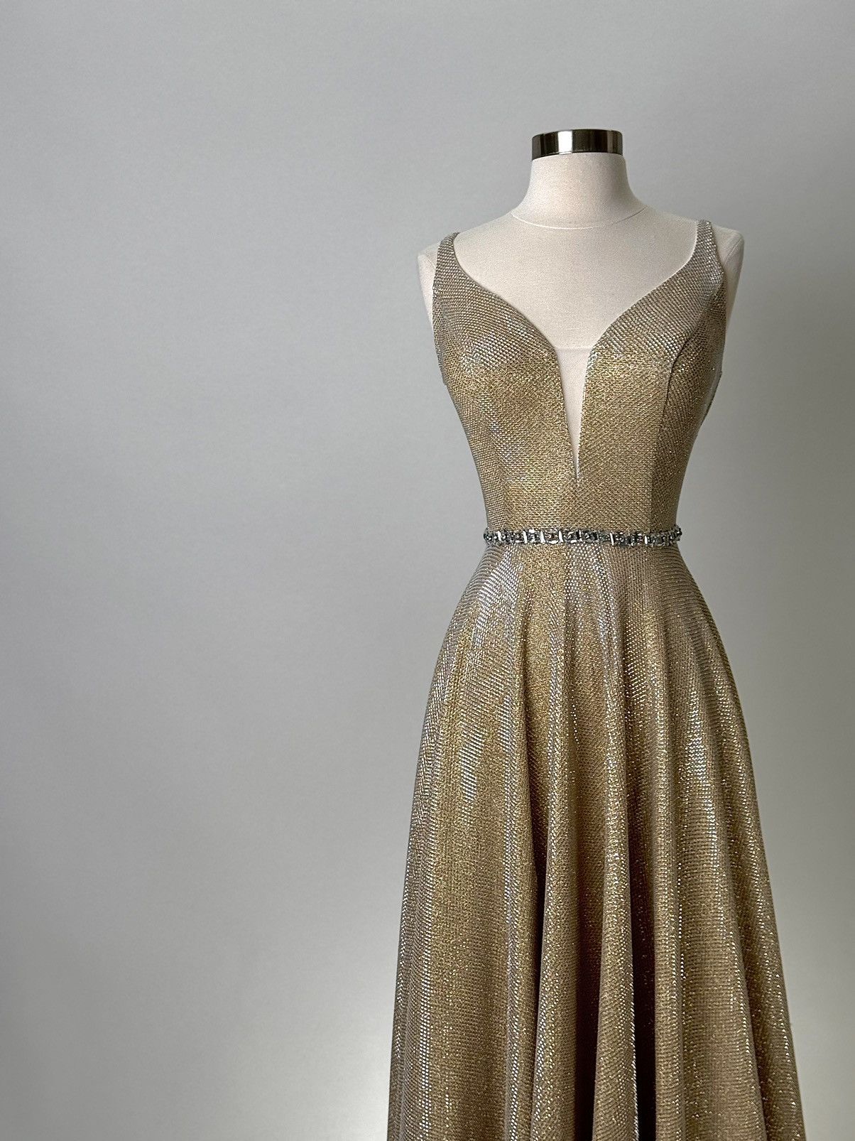Other Brand New US 10 Jovani Gold Maxi Evening Dress Size L / US 10 / IT 46 - 5 Thumbnail