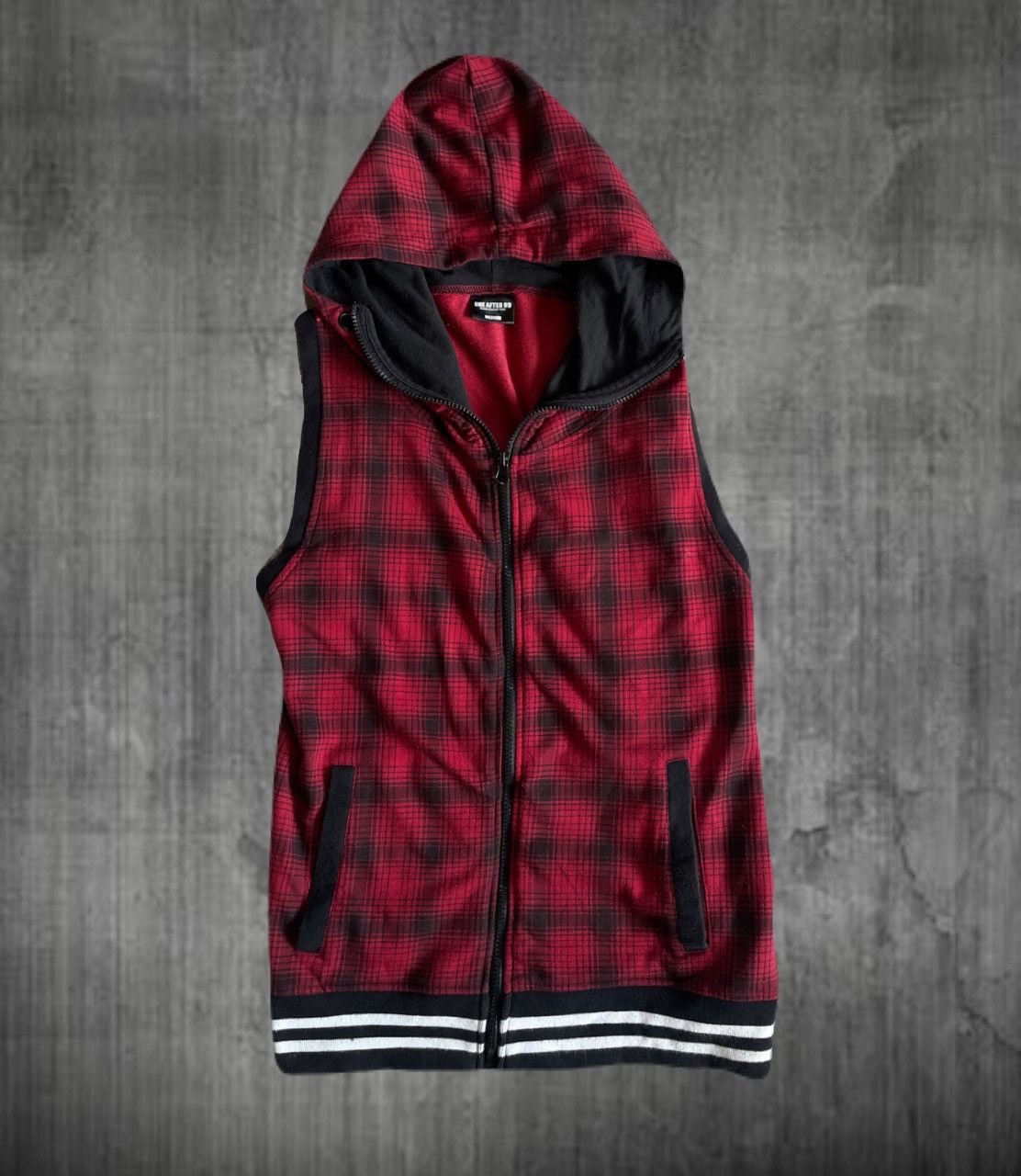 If Six Was Nine 2000s Japanese archive Vkei Plaid Sleeve-Less Zip Up Hoodie Size US S / EU 44-46 / 1 - 1 Thumbnail