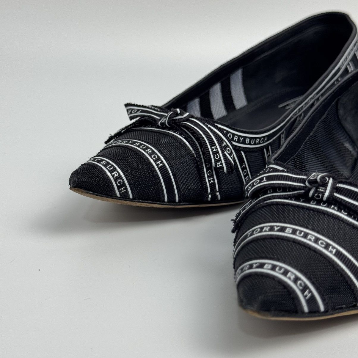 Tory Burch Tory Burch Penelope 20mm Mesh Flats Pointed Toe Logo🖤 Size US 6 / IT 36 - 15 Thumbnail