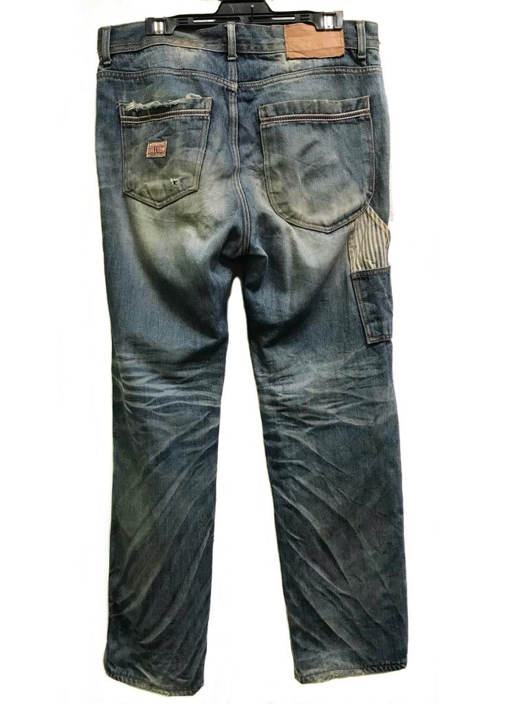 If Six Was Nine × Japanese Brand Billvan Rusty Mud Distressed denim Pants Size US 33 - 2 Thumbnail
