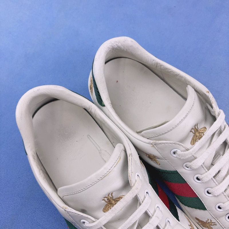 Gucci Gucci Ace Leather Embroidered Sneakers for Men Size US 10.5 / EU 43-44 - 9 Thumbnail