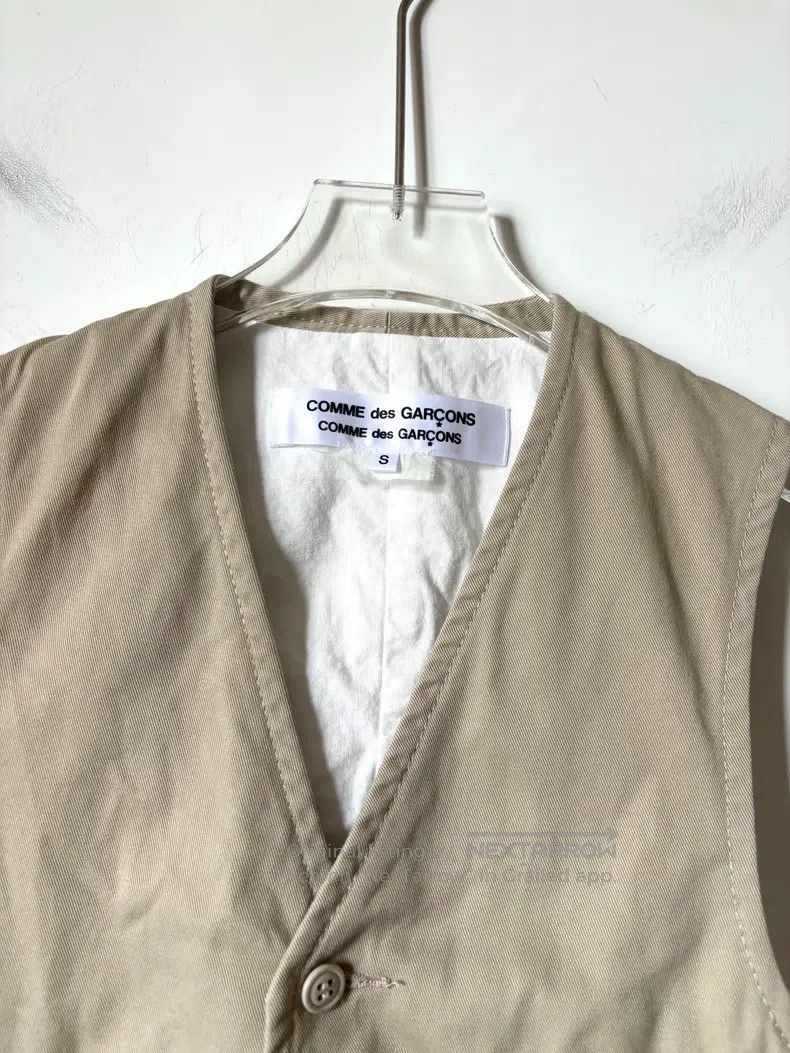Comme des Garcons Comme des Garcons Khaki blazer vest with patchwork design, Size S / US 4 / IT 40 - 2 Thumbnail
