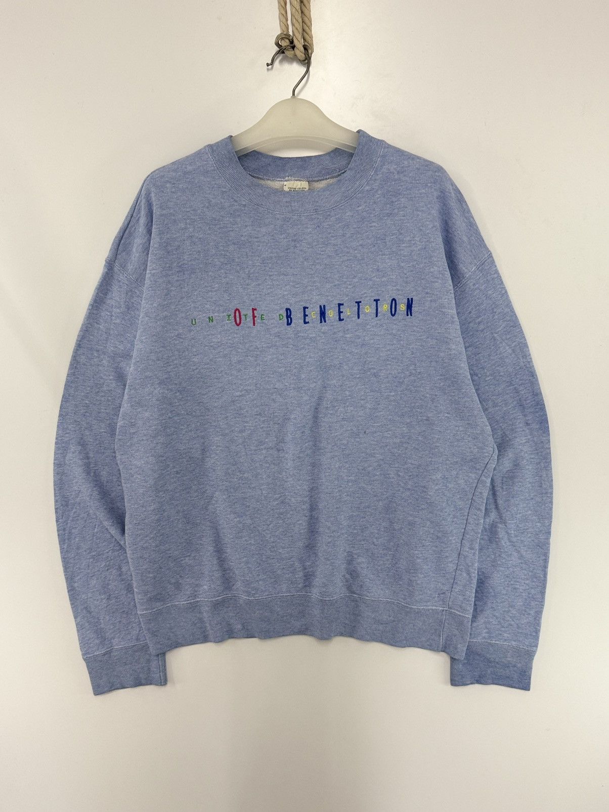 United Colors Of Benetton 🔥 90s United Colors of Benetton Colorway Embroidery Sweat -S Size US S / EU 44-46 / 1 - 1 Thumbnail