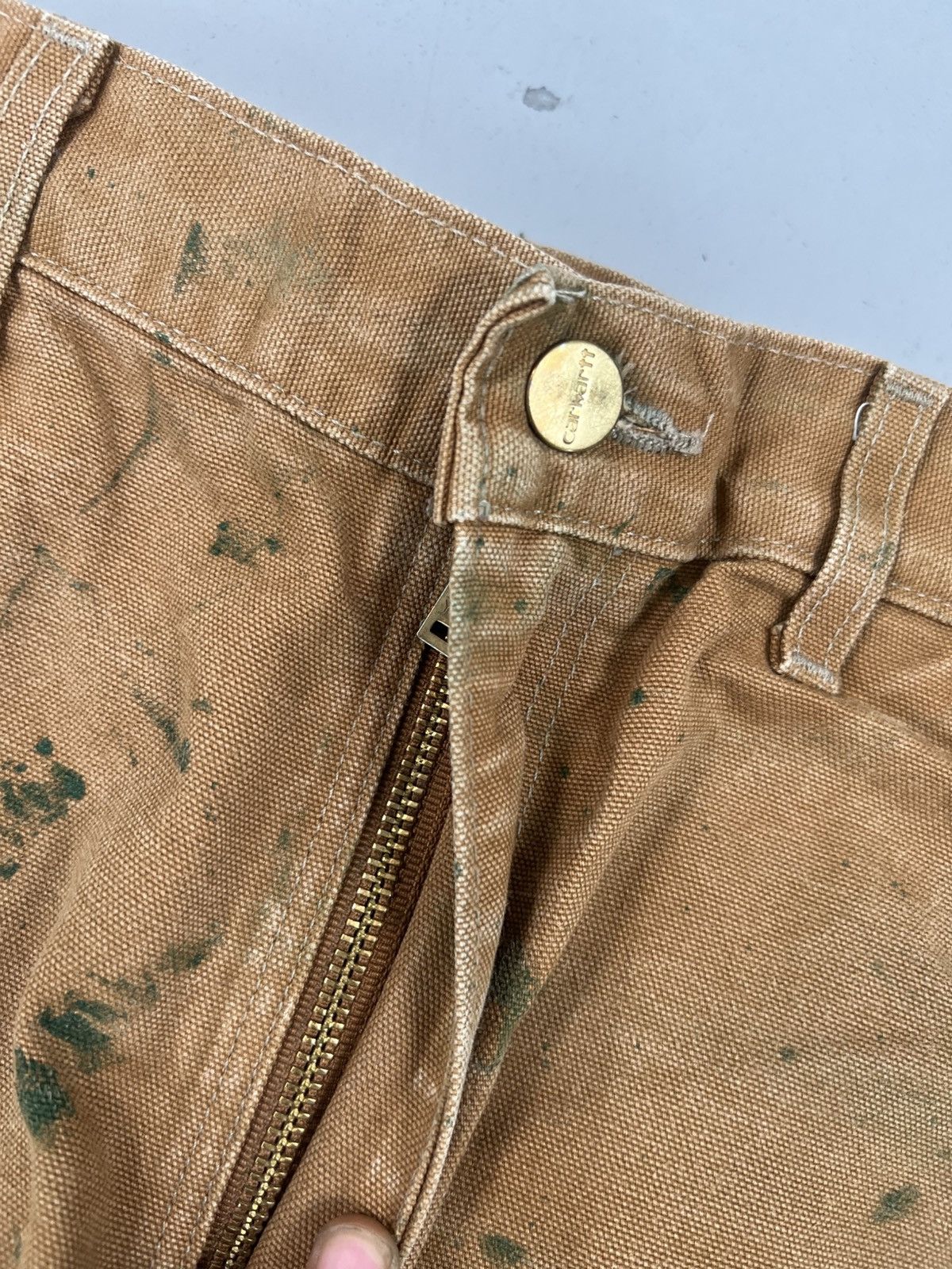Carhartt Vintage carhartt B01 BRN painted double knee workwear Size US 30 / EU 46 - 5 Thumbnail