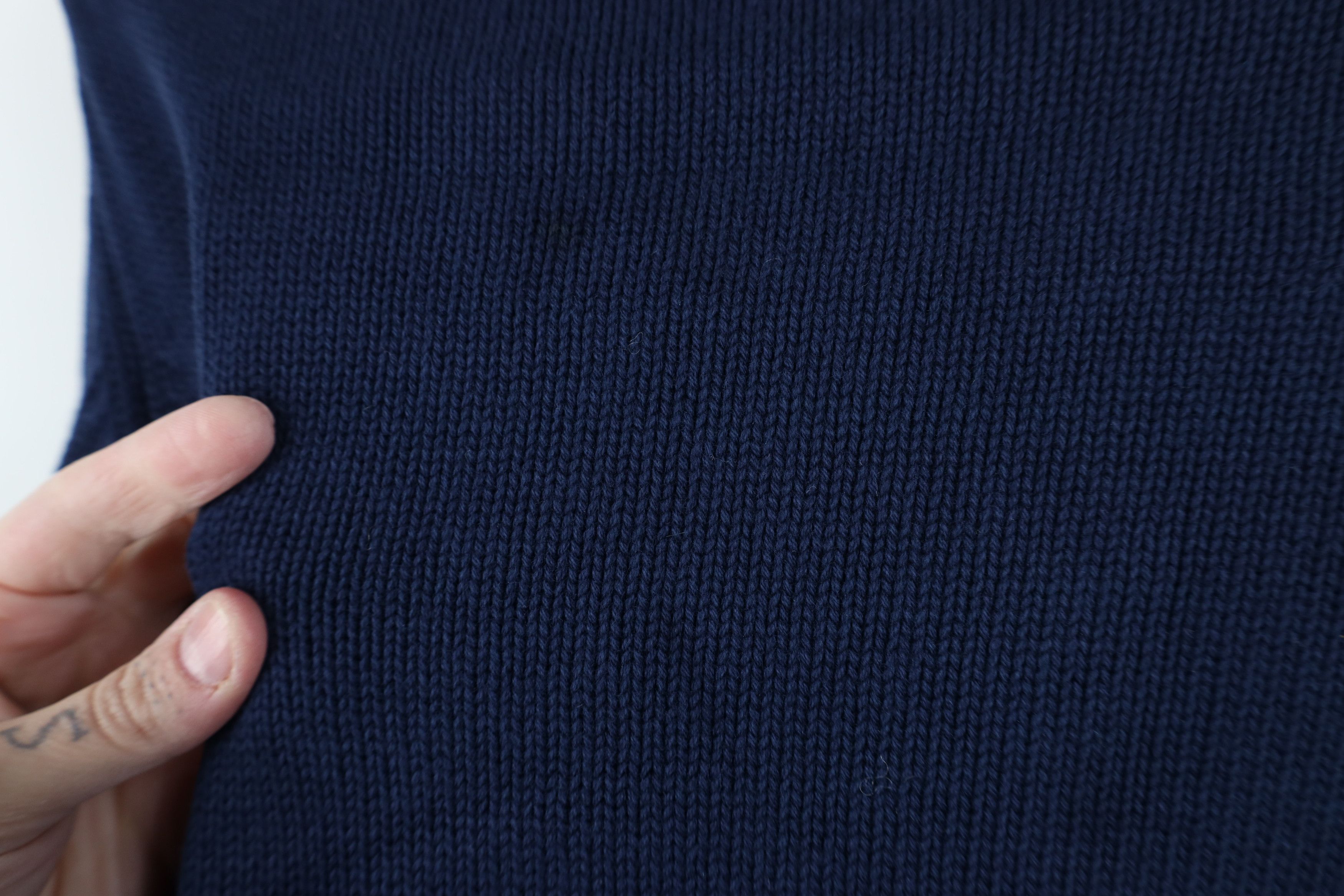 Lands' End Vintage 90s Lands End Ribbed Knit V-Neck Sweater Blue USA Size US L / EU 52-54 / 3 - 10 Thumbnail
