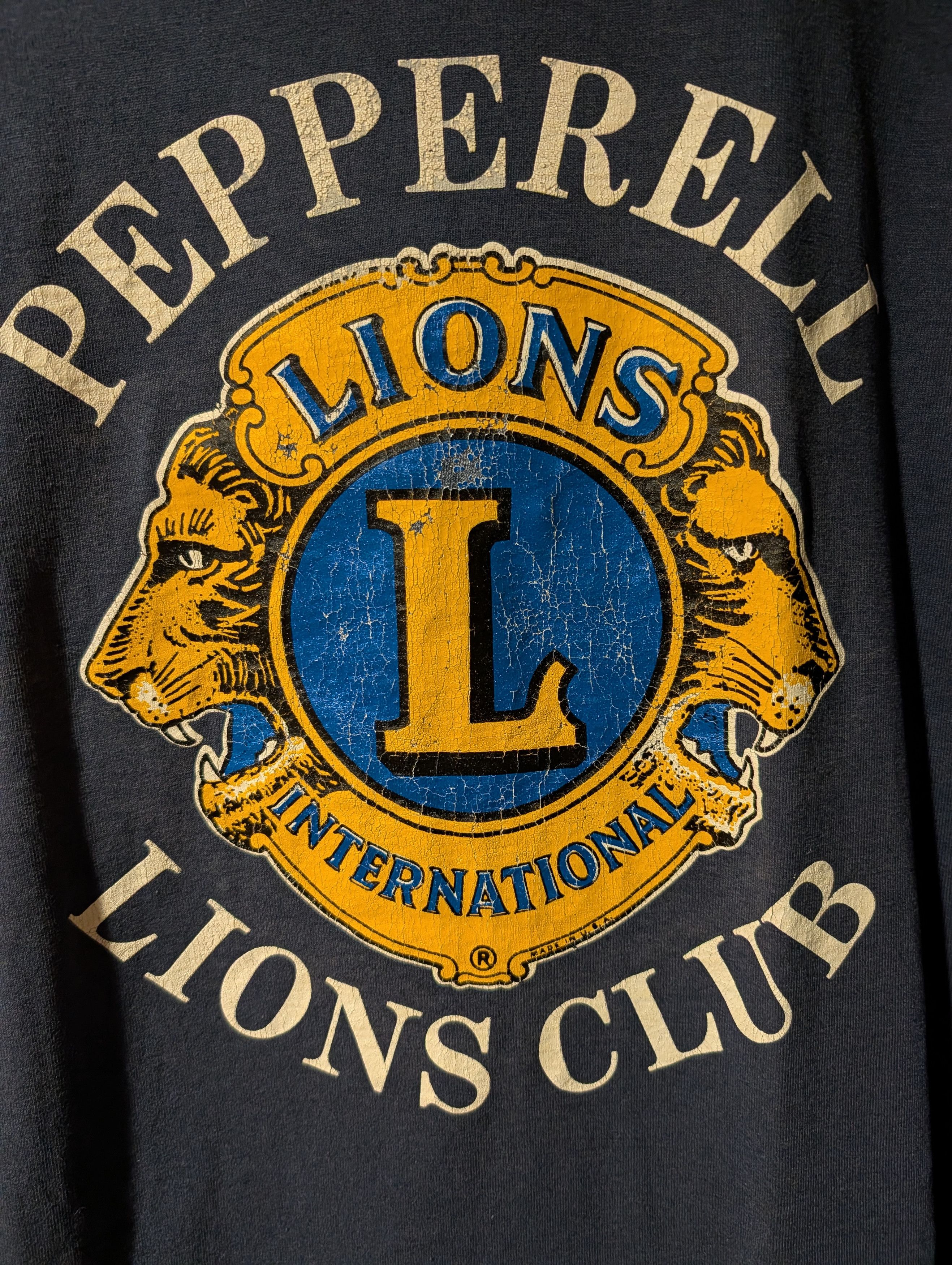 Arts & Science Vintage 90s Pepperell Lions Club Massachusetts T-Shirt Size US L / EU 52-54 / 3 - 2 Thumbnail