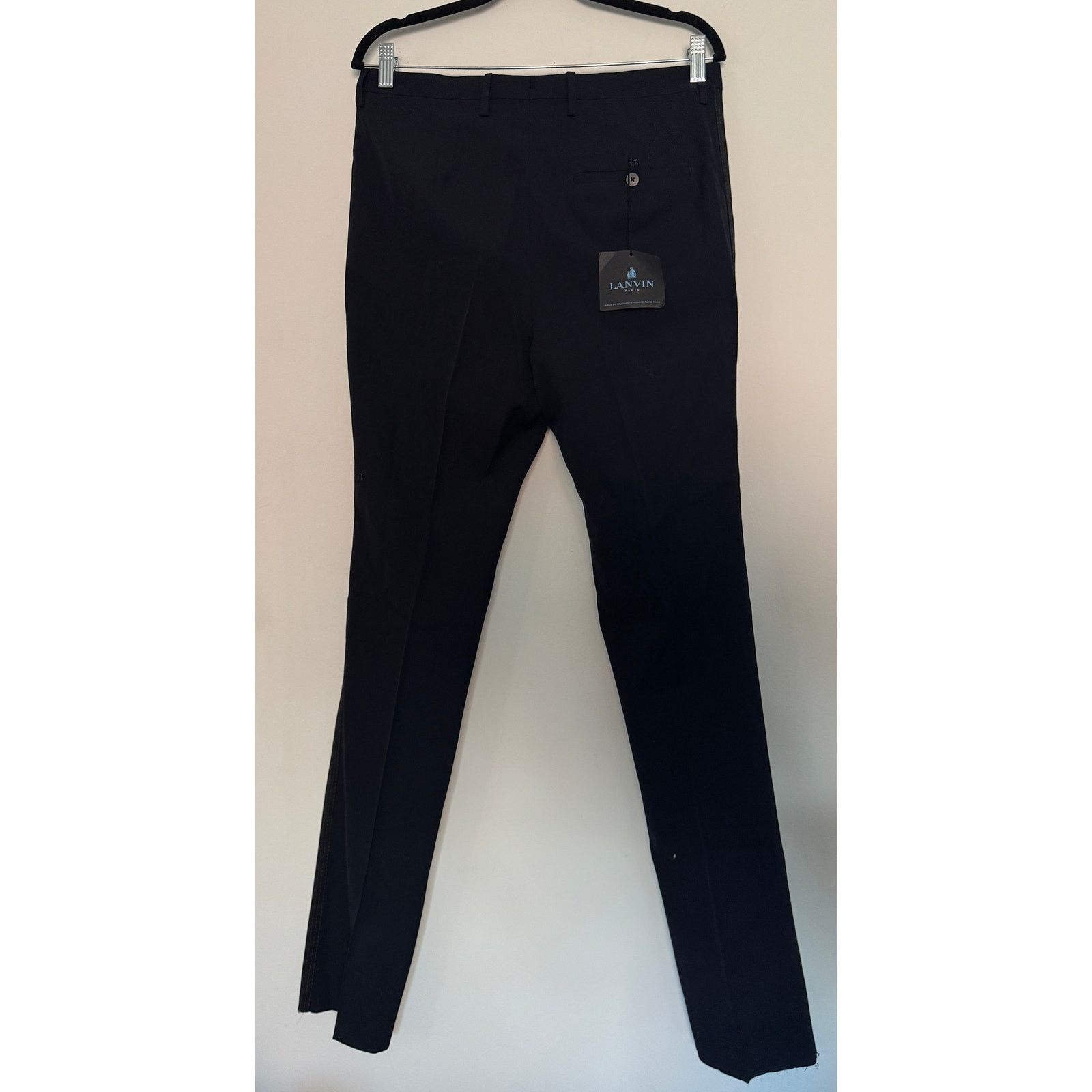 Lanvin Lanvin NWT Men's Wool Navy Blue Straight Pants Reported Ban Size US 30 / EU 46 - 2 Thumbnail