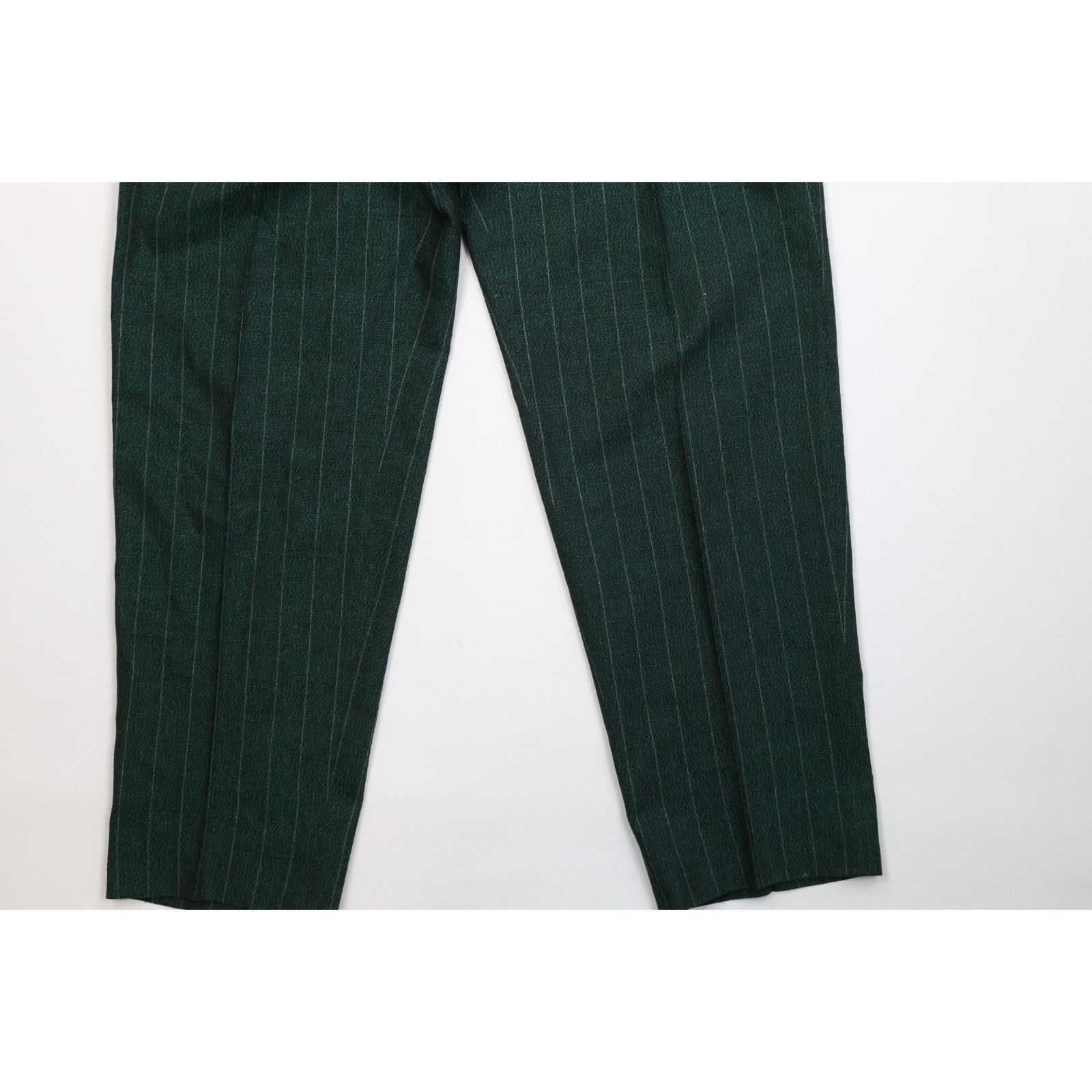 Vintage Vintage 70s 80s 2 Piece Wool Striped Double Breasted Suit Size 44L - 15 Thumbnail