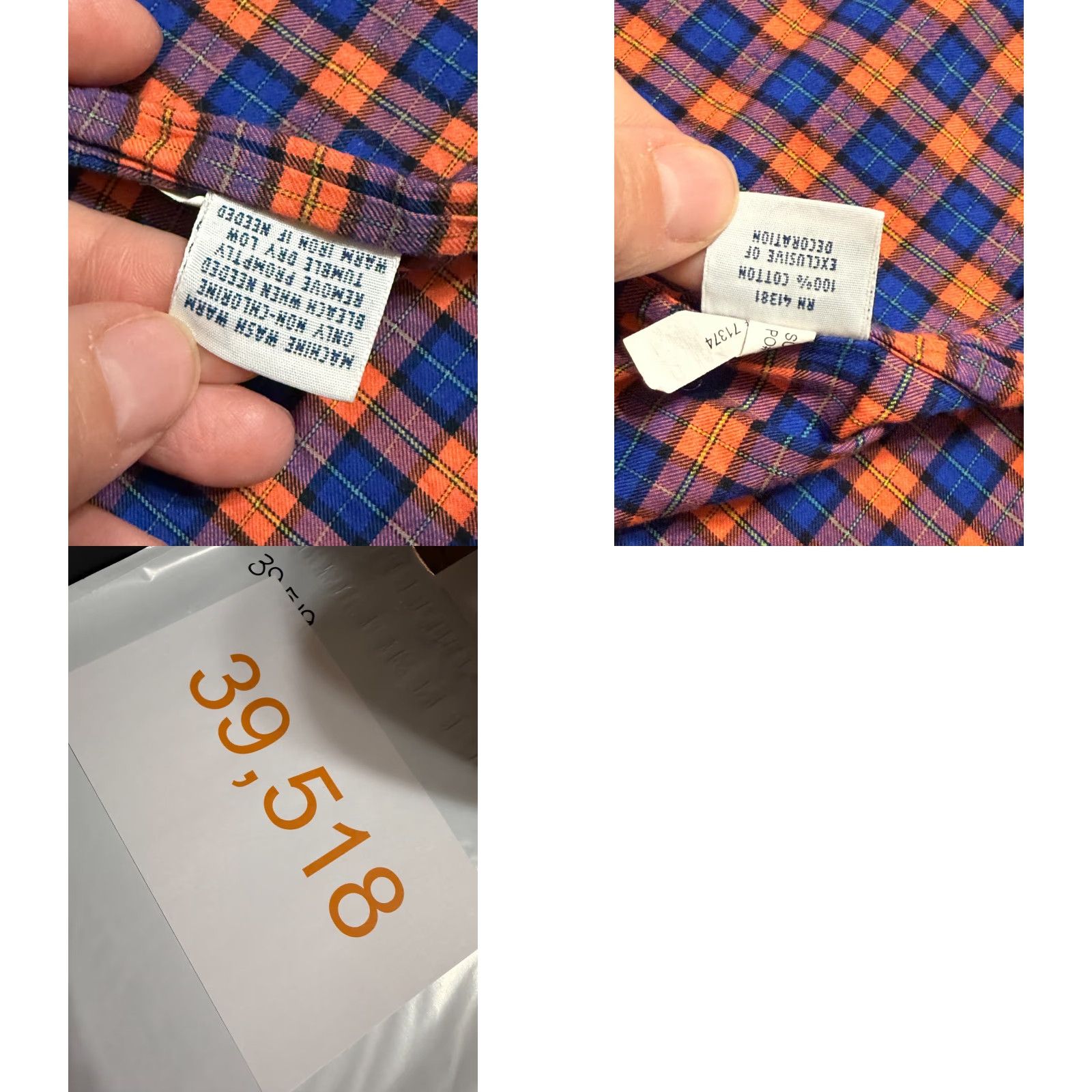 Ralph Lauren Ralph Lauren Shirt Men's Large Red Orange Purple Plaid Long Sleeve Button-Up Size US L / EU 52-54 / 3 - 8 Thumbnail