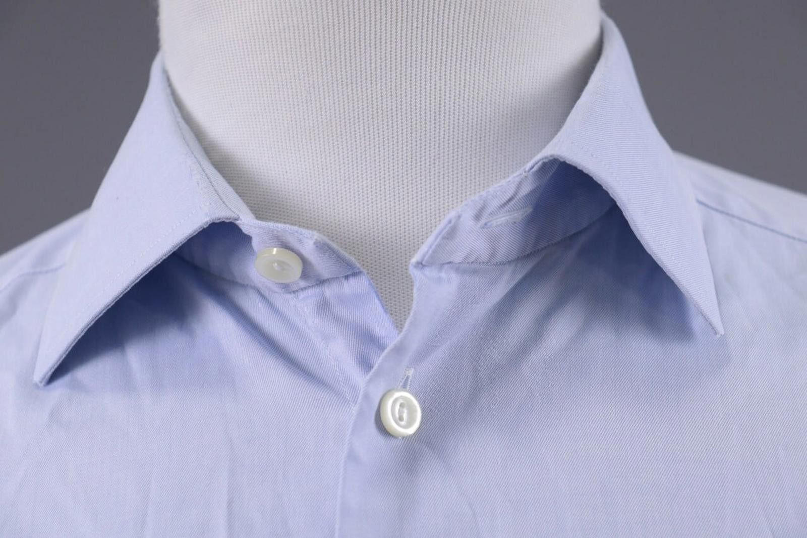 Eton Eton Contemporary Luxury Blue Down Dress Shirt Size 41 / 16 Size US M / EU 48-50 / 2 - 3 Thumbnail