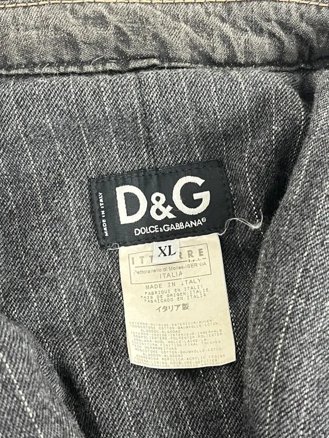 Dolce & Gabbana AW2004 Dolce & Gabbana Grey Denim Pocket Straps Jacket Size US M / EU 48-50 / 2 - 10 Thumbnail