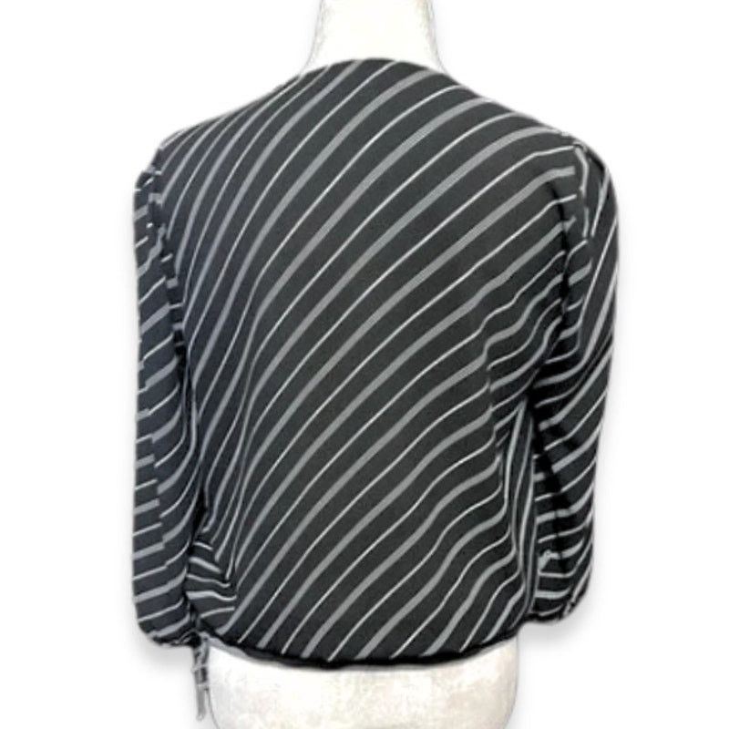 Loft Loft Faux Wrap Top Surplice Neckline Black White Women's XS Size XS / US 0-2 / IT 36-38 - 4 Thumbnail
