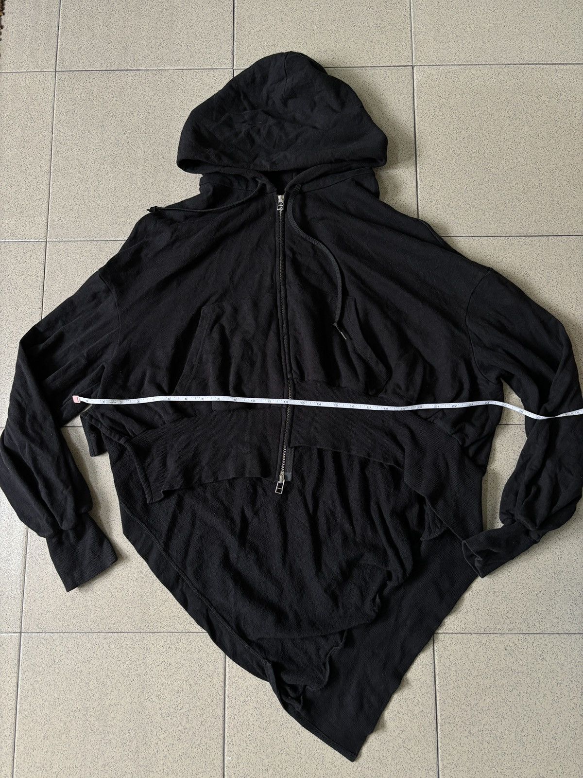Yohji Yamamoto Rare Yohji Yamamoto French Terry Unbalanced Hoody Size S / US 4 / IT 40 - 13 Thumbnail