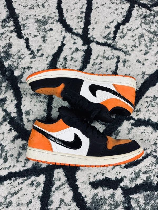 Nike Nike Jordan 1 Low Shoes Black White Orange 44 Size US 10 / EU 43 - 2 Thumbnail