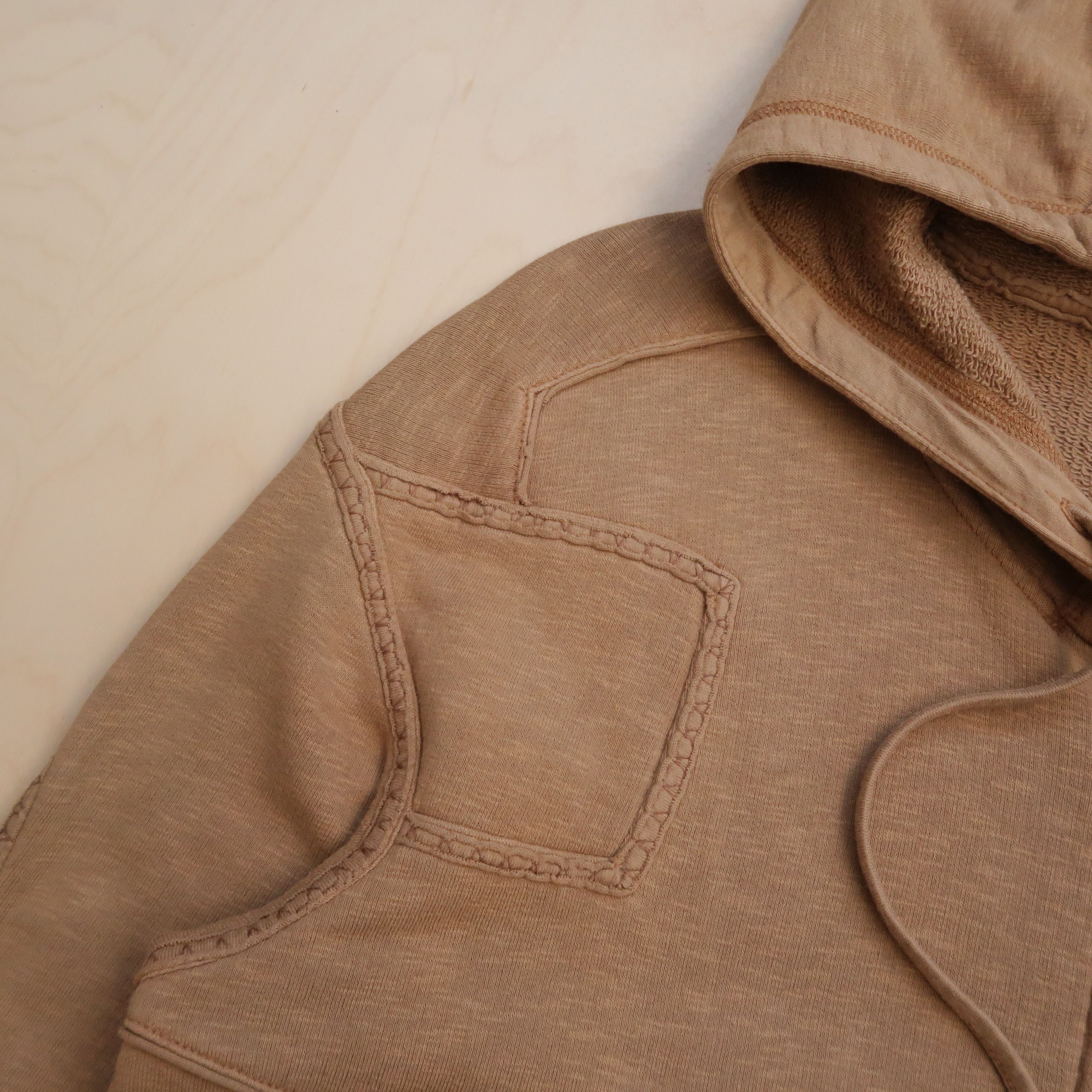 1990s Marithe Francois Girbaud Patchwork Brown Hoodie