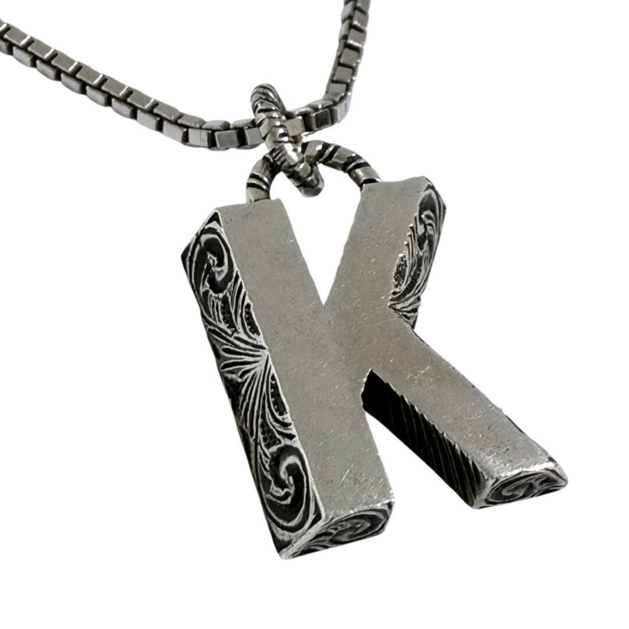 Gucci Gucci Unisex Alphabet Pendant Necklace, Initial K, Silver Size ONE SIZE - 1 Thumbnail