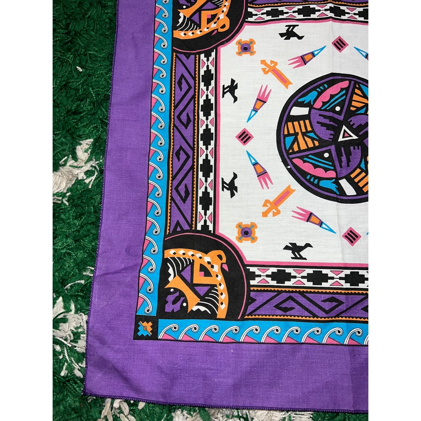 Vintage Vintage South Western Native American Art Artwork Bandana Size ONE SIZE - 3 Thumbnail