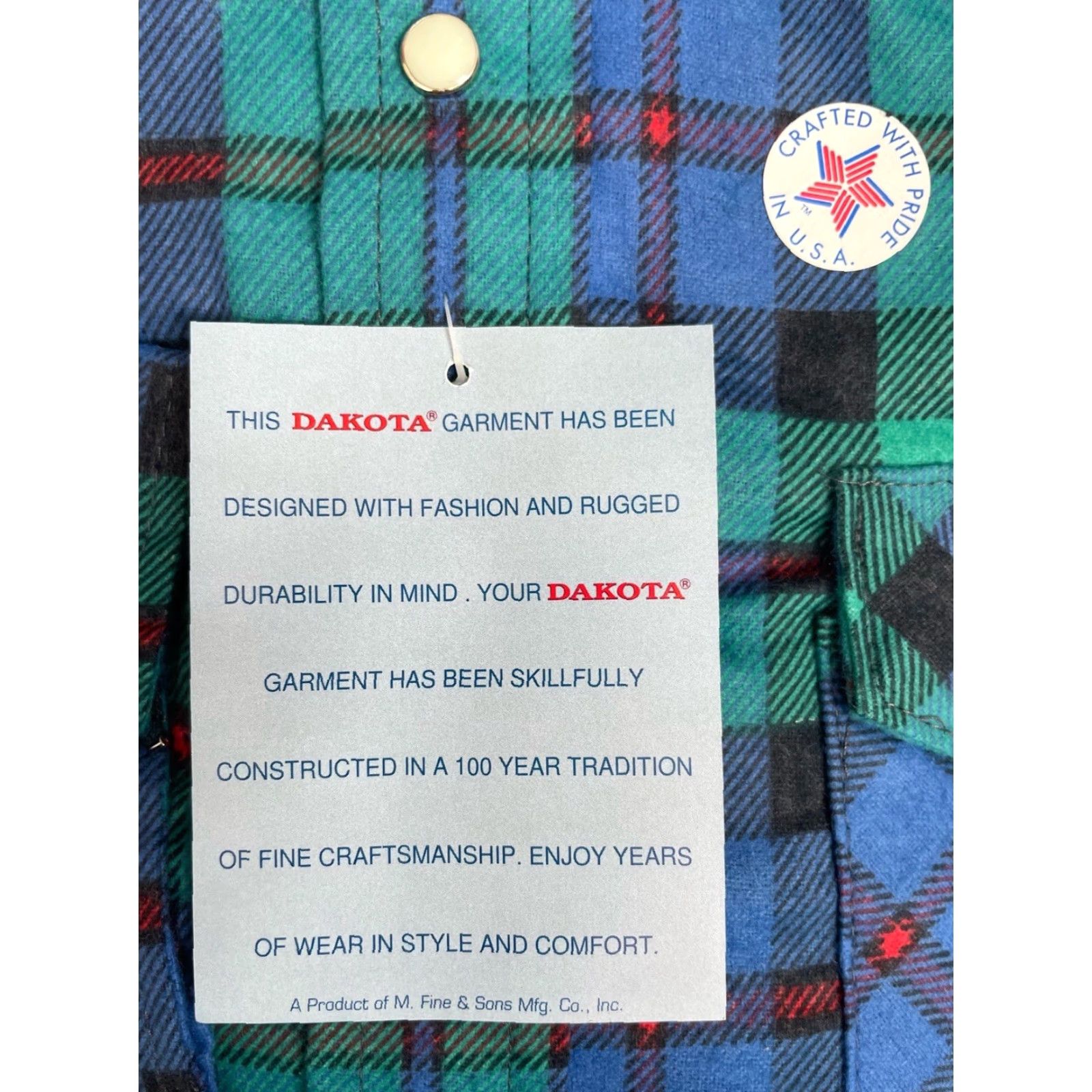Vintage VINTAGE Five Brother Shirt Dakota Plaid Flannel Mens 2XL NOS NWT USA Made Blue Pearlized Snaps Size US XXL / EU 58 / 5 - 4 Thumbnail