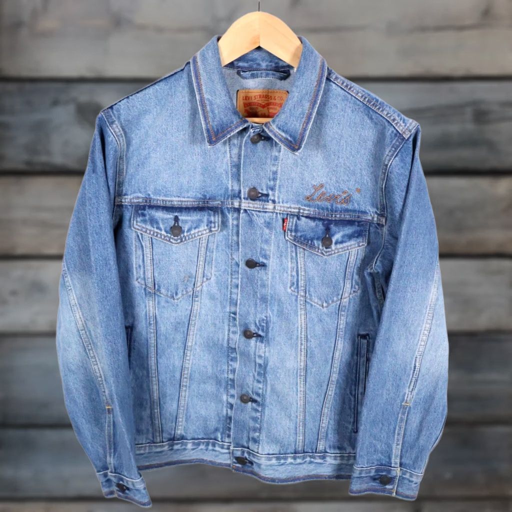 Levi's Levi's Jacket Men S Blue Relaxed Jean Western Trucker Short Button Denim 100% Cotton Casu al 3 Size US S / EU 44-46 / 1 - 1 Thumbnail