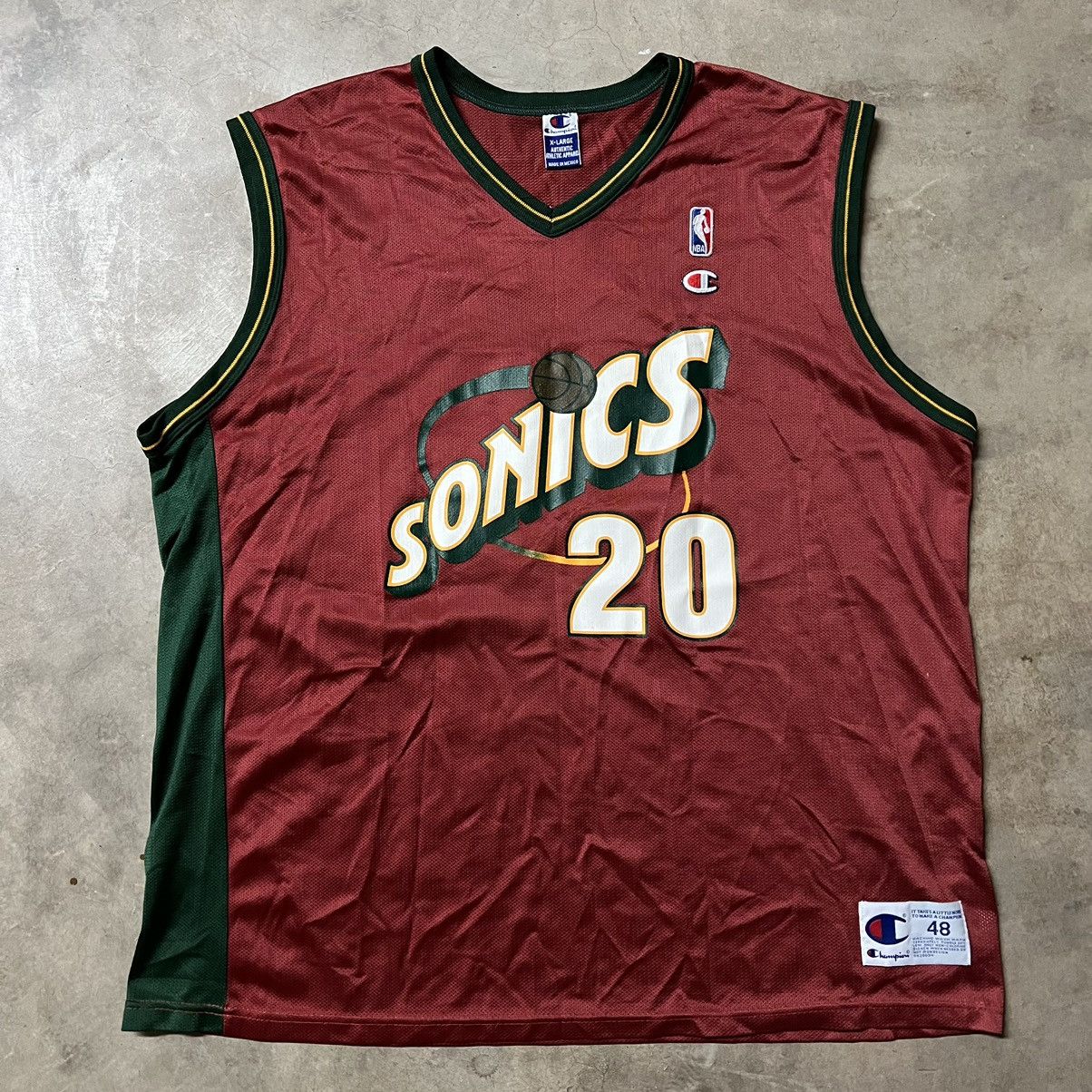 Champion × NBA × Vintage Vintage NBA Gary Payton Seattle SuperSonics Champion Jersey Size US XL / EU 56 / 4 - 4 Thumbnail