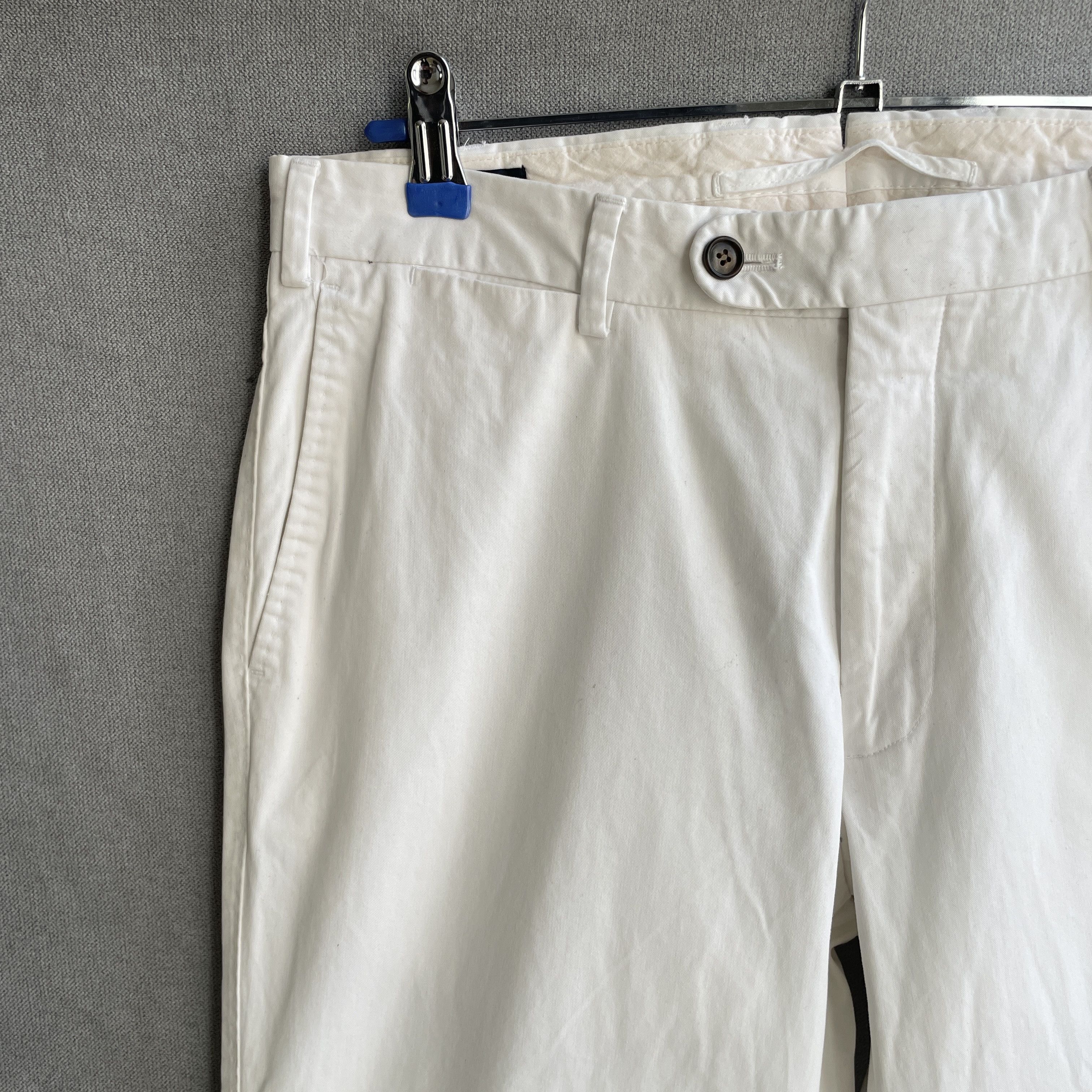 Suitsupply Suitsupply White Straight Cotton Chino Trousers Size EUR 50R Size US 32 / EU 48 - 5 Thumbnail