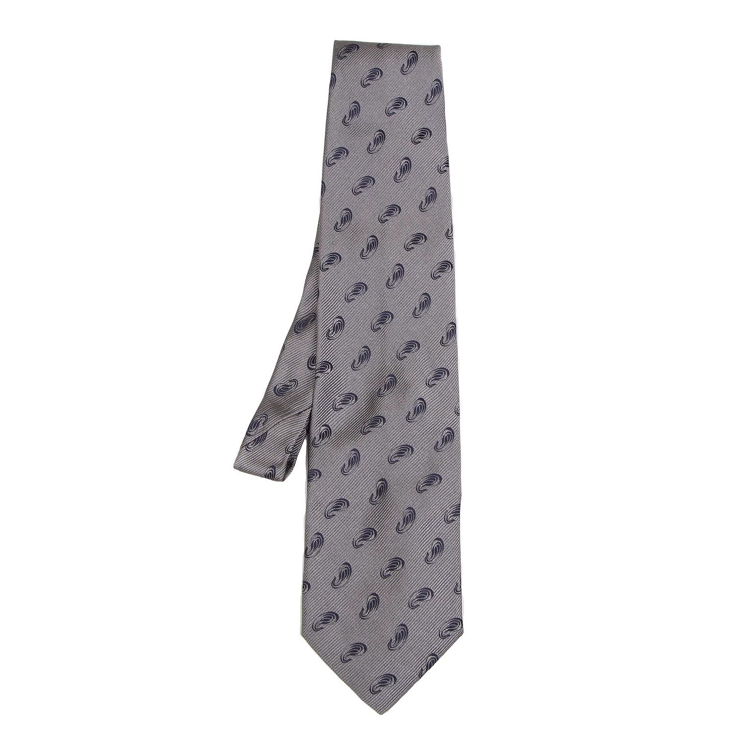 Armani Collezioni Silk Paisley Tie in Silver - Good Condition Size ONE SIZE - 1 Thumbnail