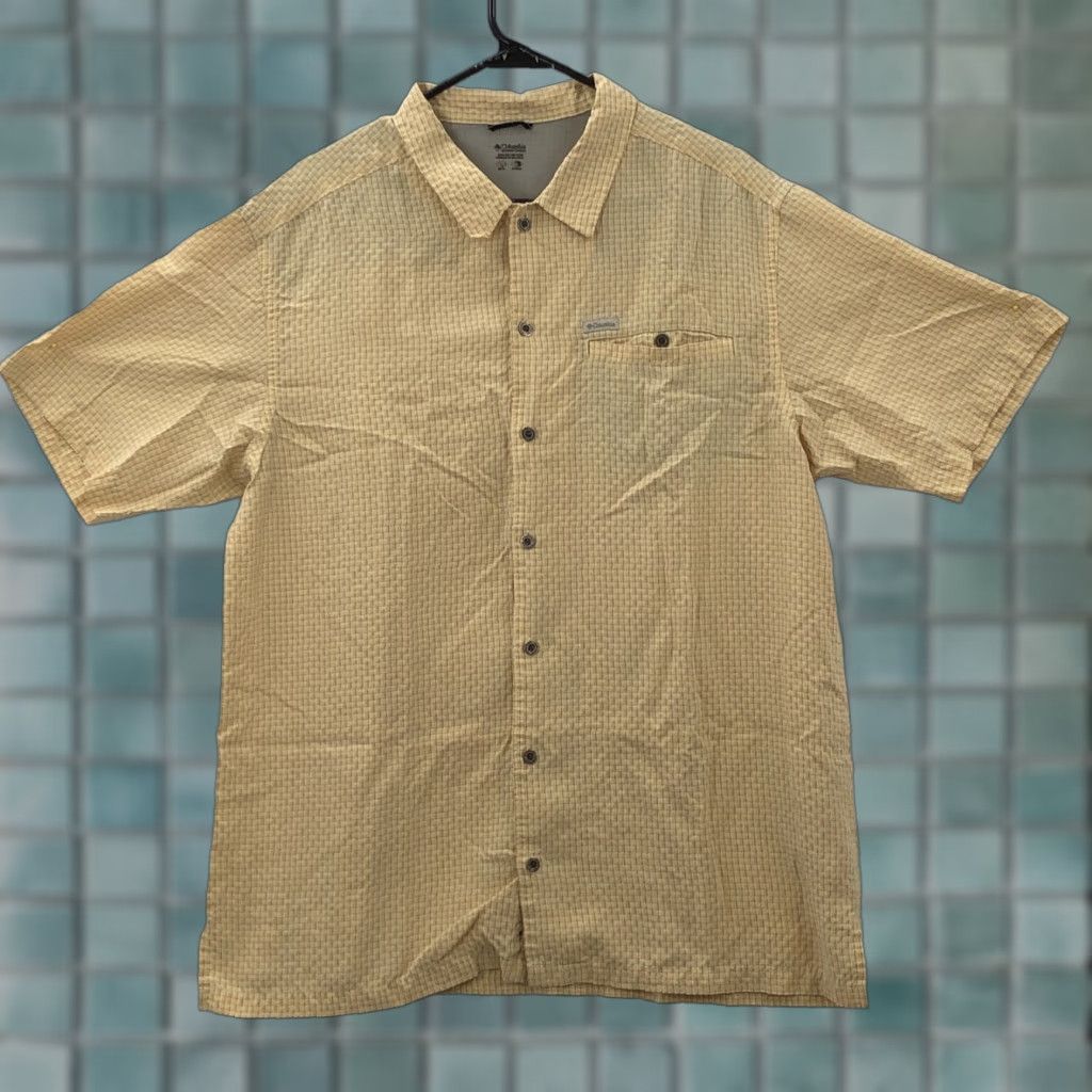 Vintage Columbia Mens Shirt Button Up Casual Short Sleeves Yellow Check Collared Size L Size US L / EU 52-54 / 3 - 1 Thumbnail