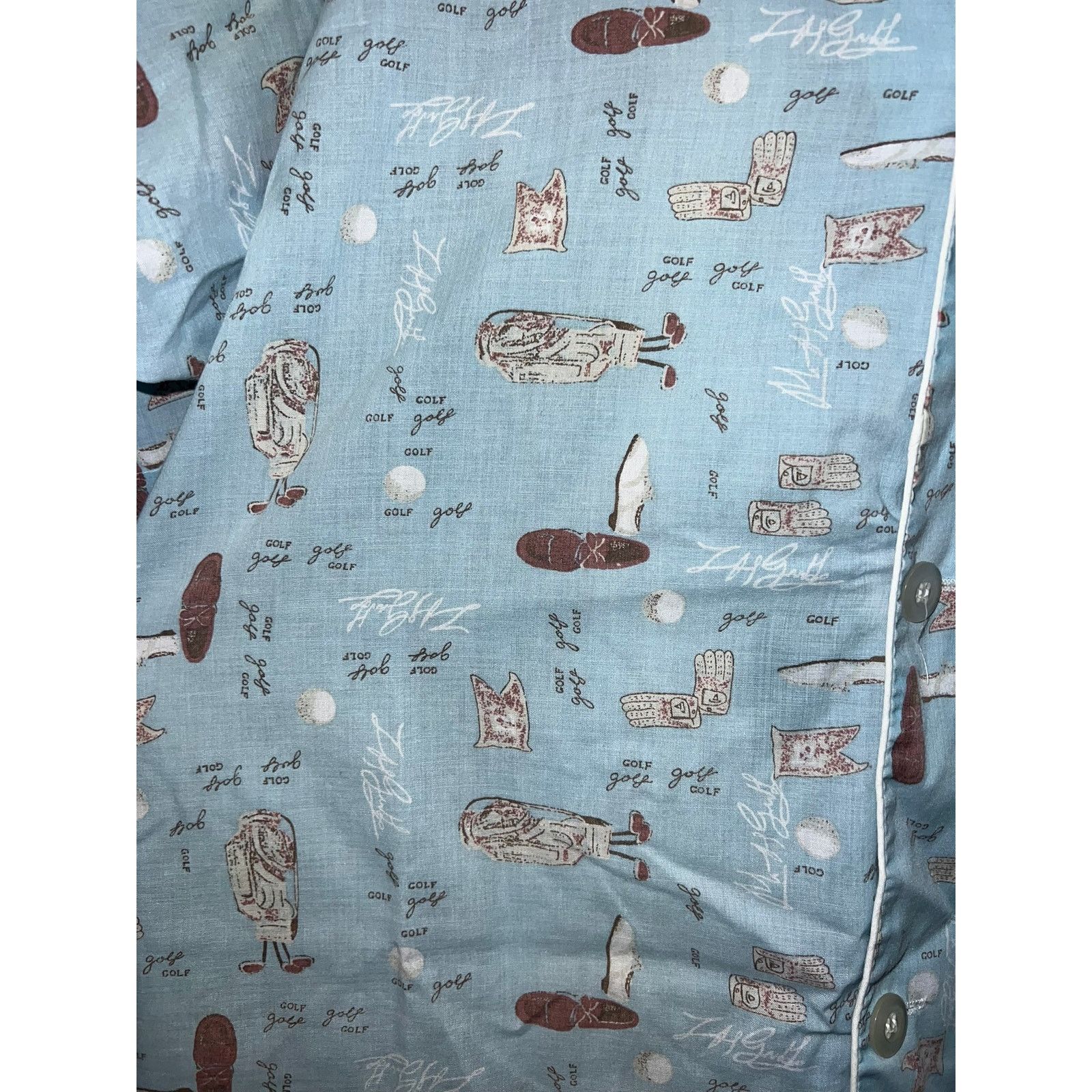 Manhattan Portage Vintage Manhattan Button Up Sleep Shirt Golf Golfing Sleeper Size US L / EU 52-54 / 3 - 5 Thumbnail