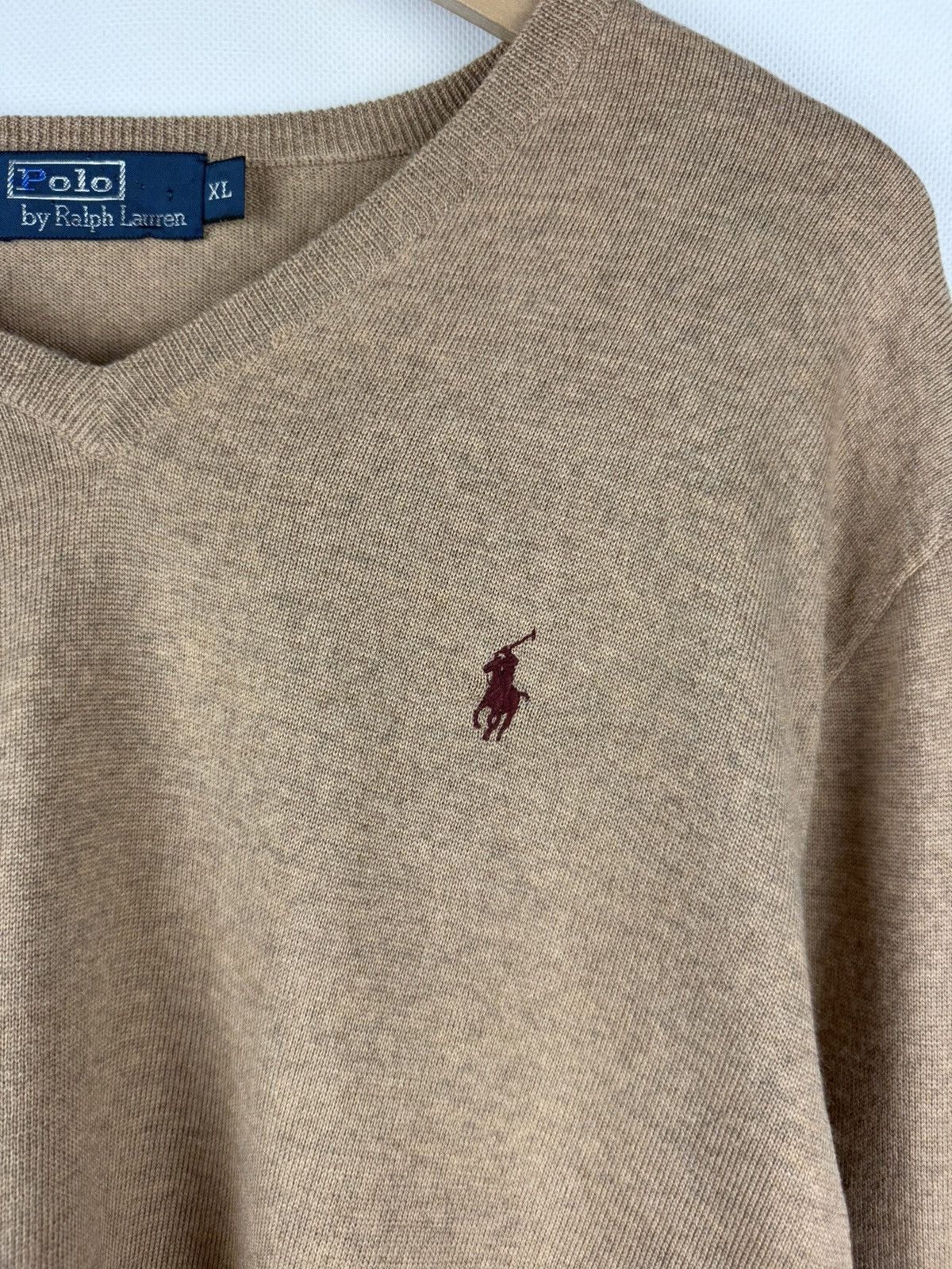 Polo Ralph Lauren Polo By Ralph Lauren Vintage Wool V-neck Sweater Pullover Size US XL / EU 56 / 4 - 9 Thumbnail