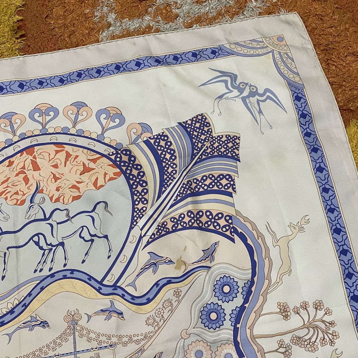 Hermes ☀️Hermes Les Printemps de Thera silk scarf by J.Abadie Size ONE SIZE - 10 Thumbnail
