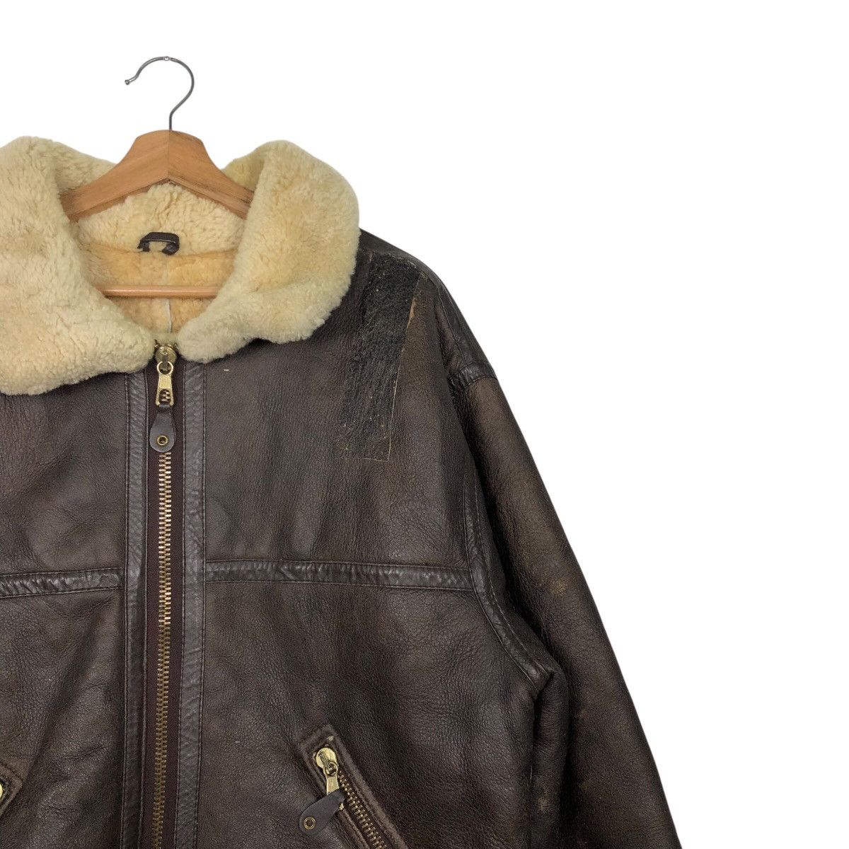 Vintage Vintage Genuine Leather Jacket Shearling Zufolo Issey Miyake Size US L / EU 52-54 / 3 - 7 Thumbnail