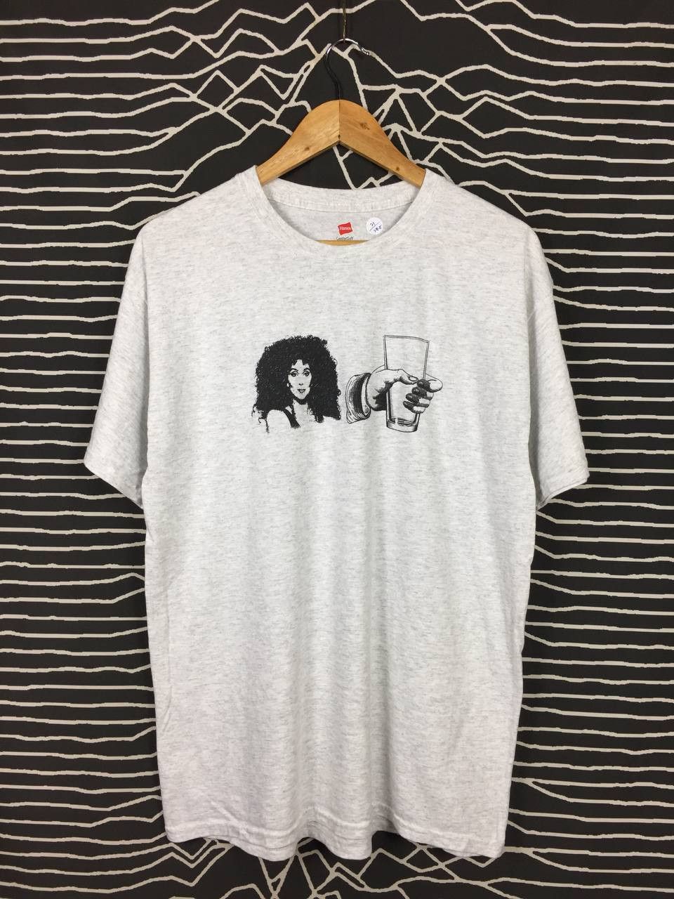 Band Tees × Vintage Vtg Cher Pop Singer Finger Pointing Axceler Promo Tee Size US L / EU 52-54 / 3 - 2 Thumbnail