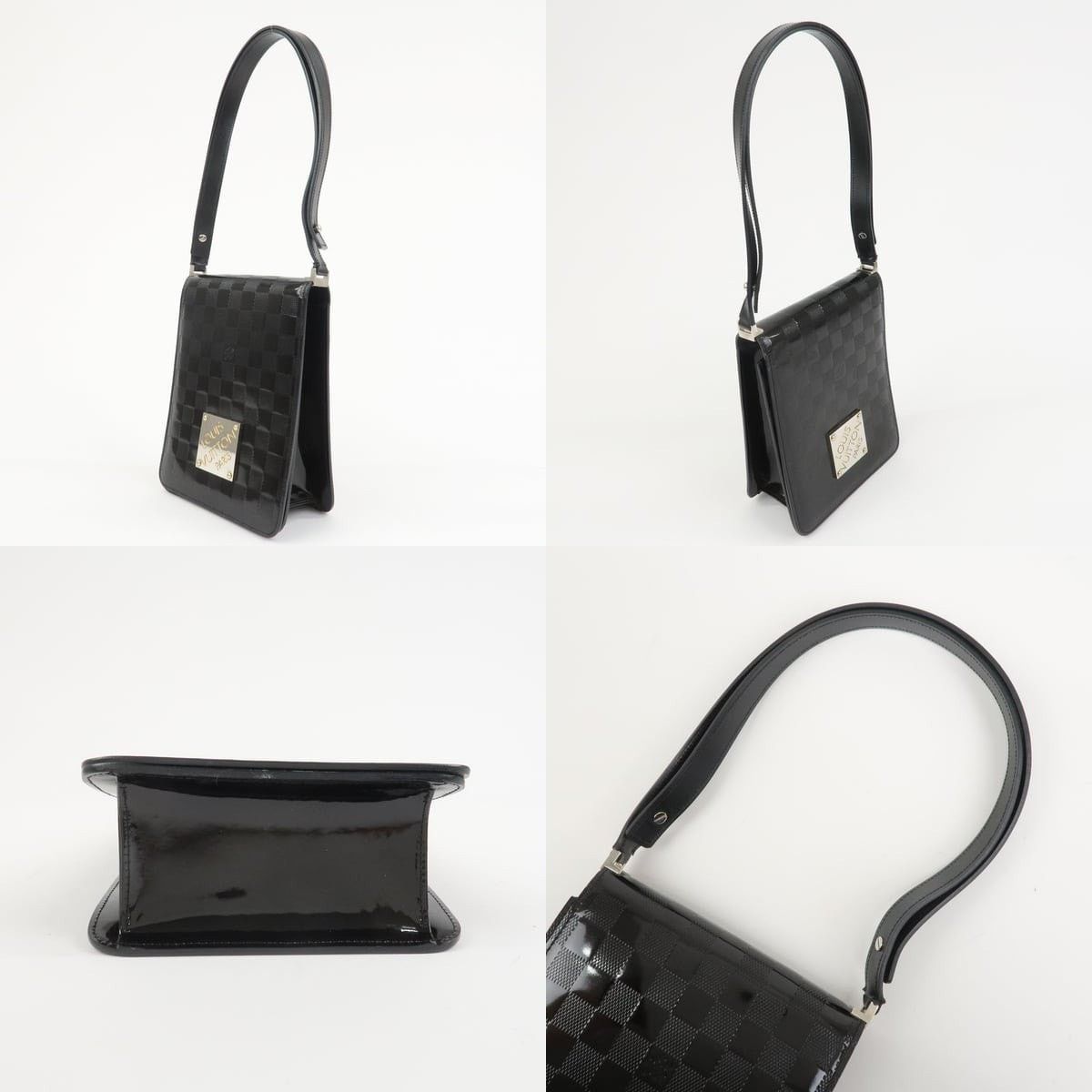 Louis Vuitton Louis Vuitton Damier Vernis Club Shoulder Bag Patent Black Size ONE SIZE - 3 Thumbnail